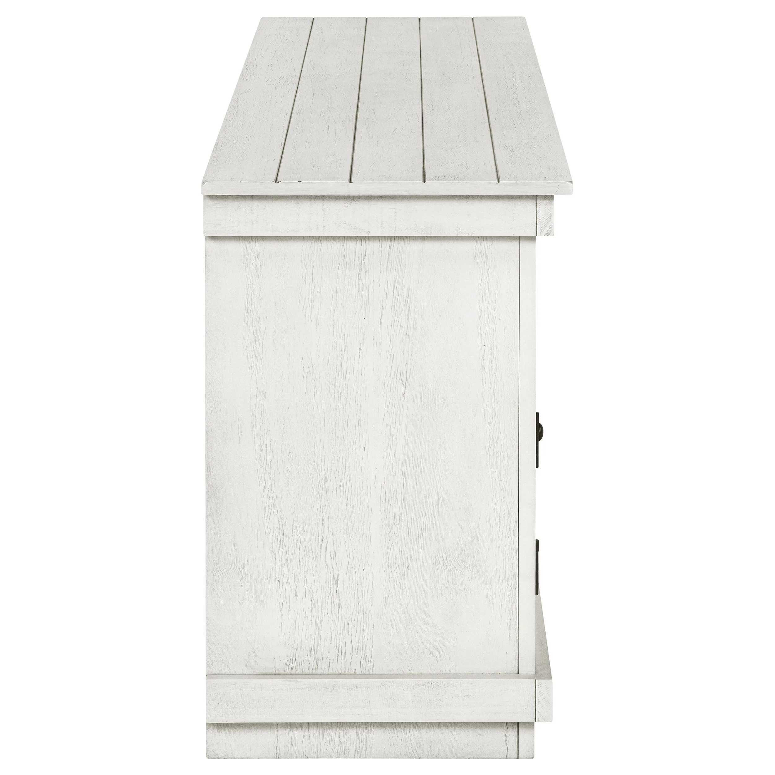 Payne 60-Inch TV Stand Media Console Distressed White - Image 8