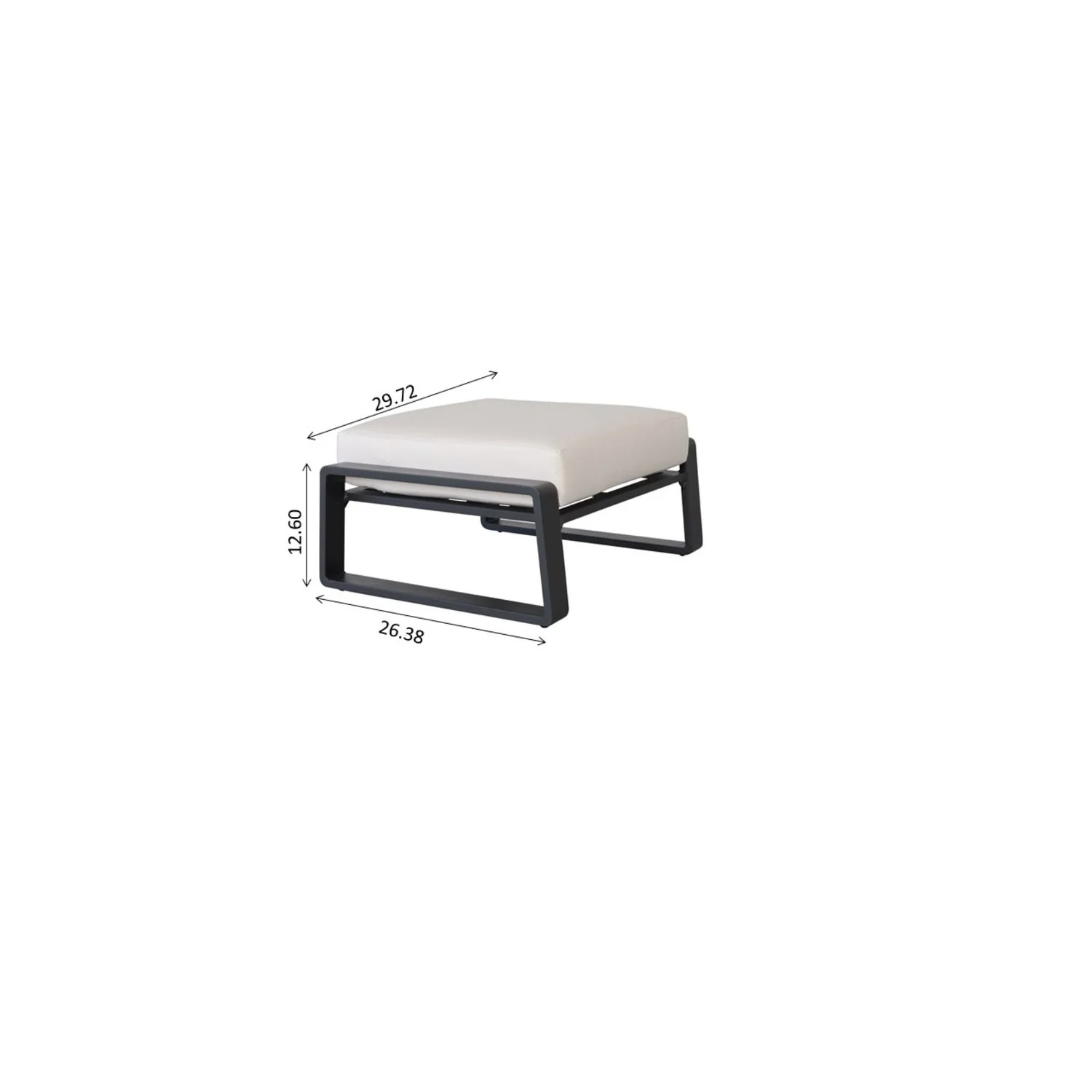 Pedal, Seat Cushion Tino Tino Ottomans (Set of 2) - Light Brown - Image 2