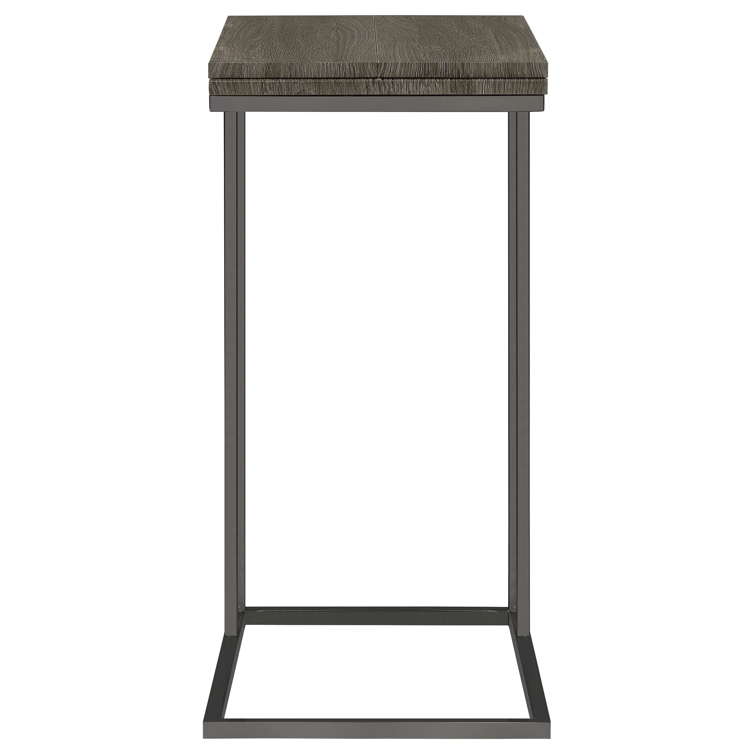 Pedro Expandable C-Shaped Sofa Side Table Weathered Grey - Image 4