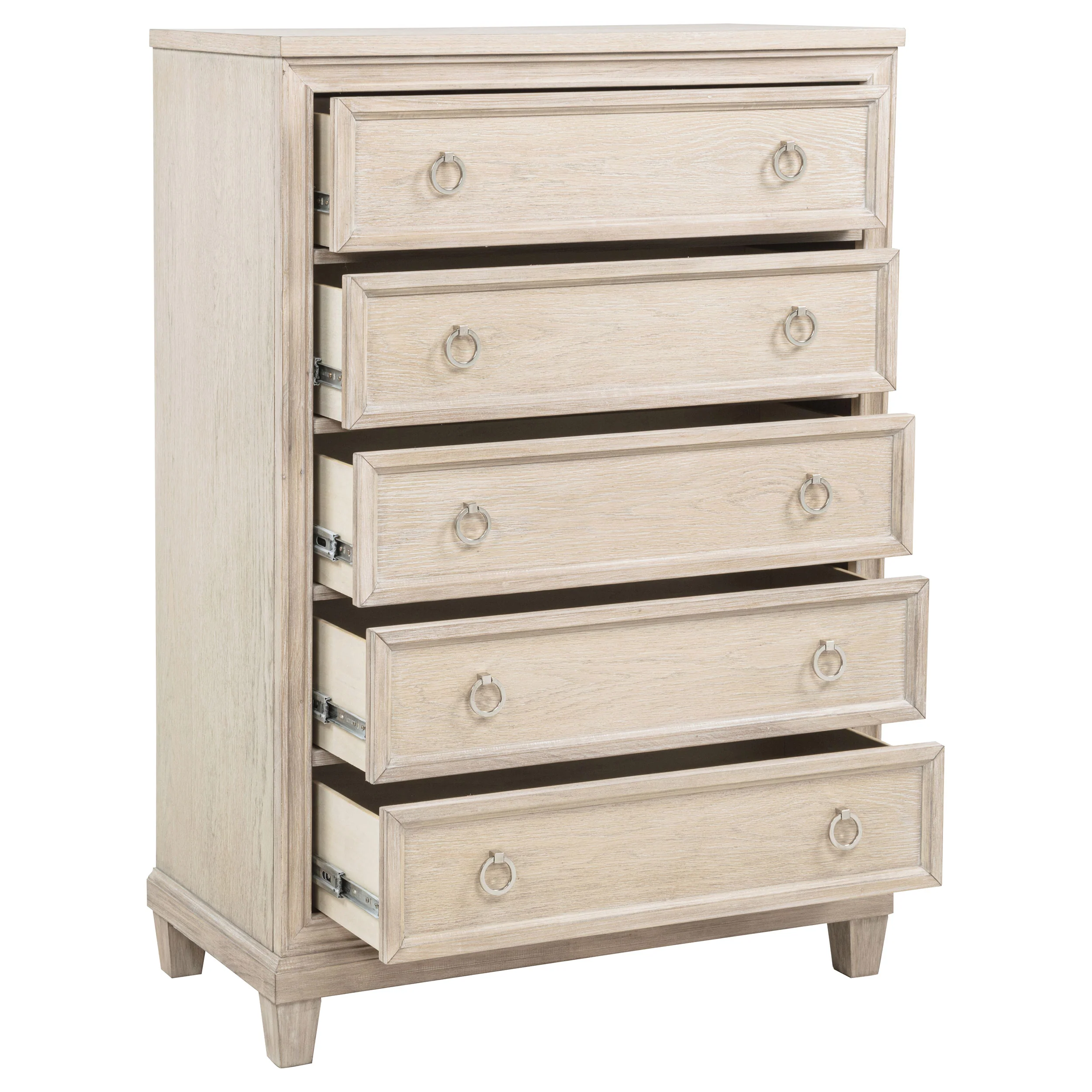 Pembroke 5-Drawer Chest - Washed Oak - Image 10