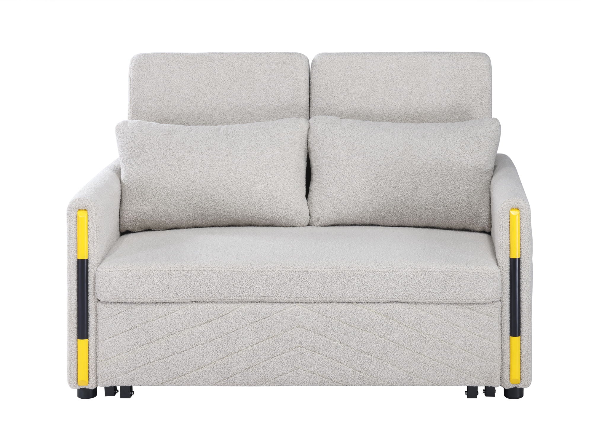 Percy - Teddy Sleeper Loveseat With Dual-Pull Sleeper Design - Image 6