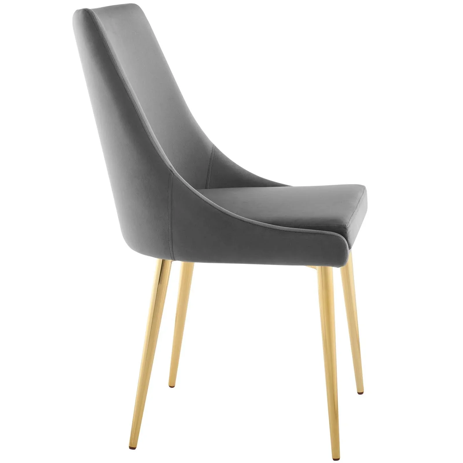 Performance Velvet Accent Dining Chair with Gold Legs - Image 12