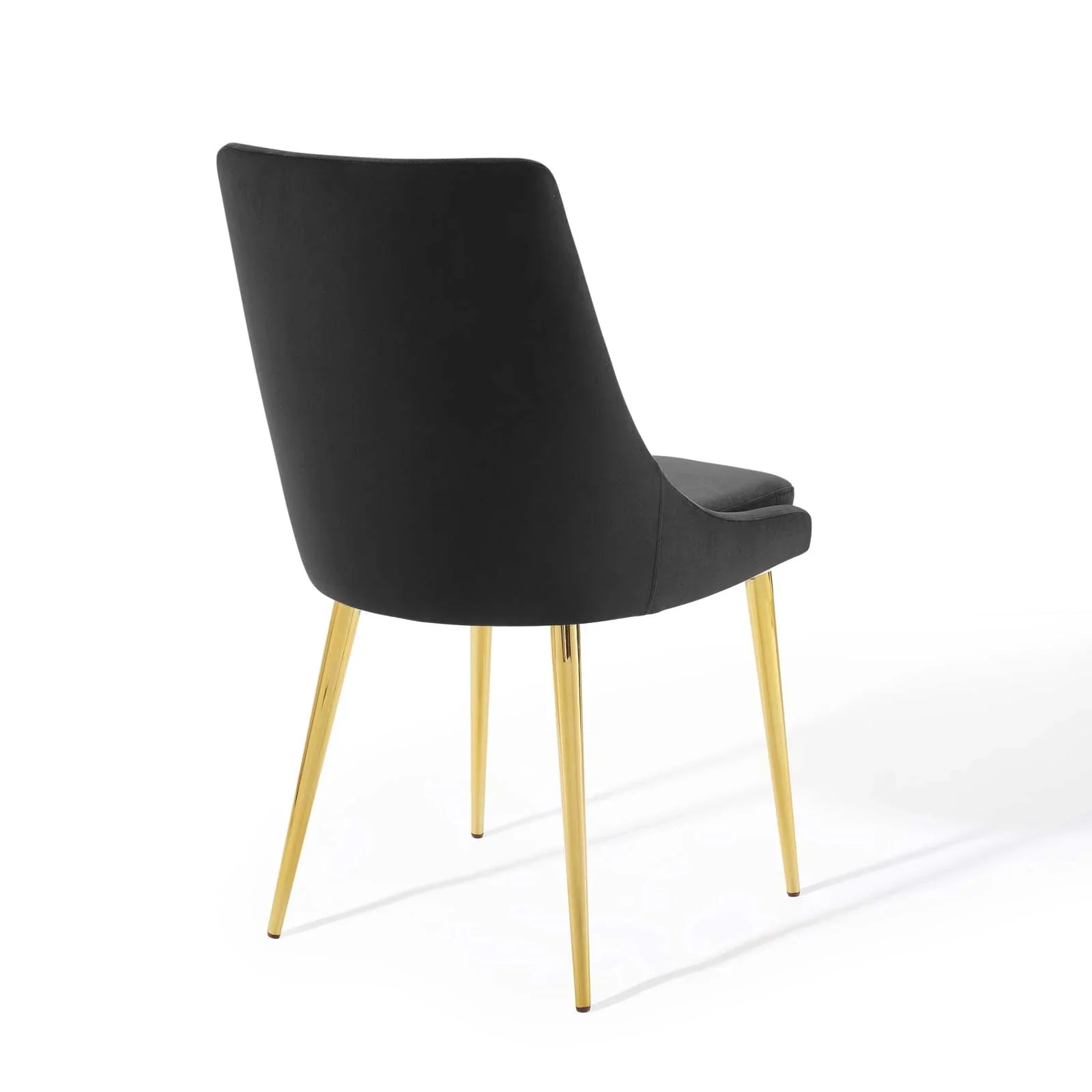 Performance Velvet Accent Dining Chair with Gold Legs - Image 4