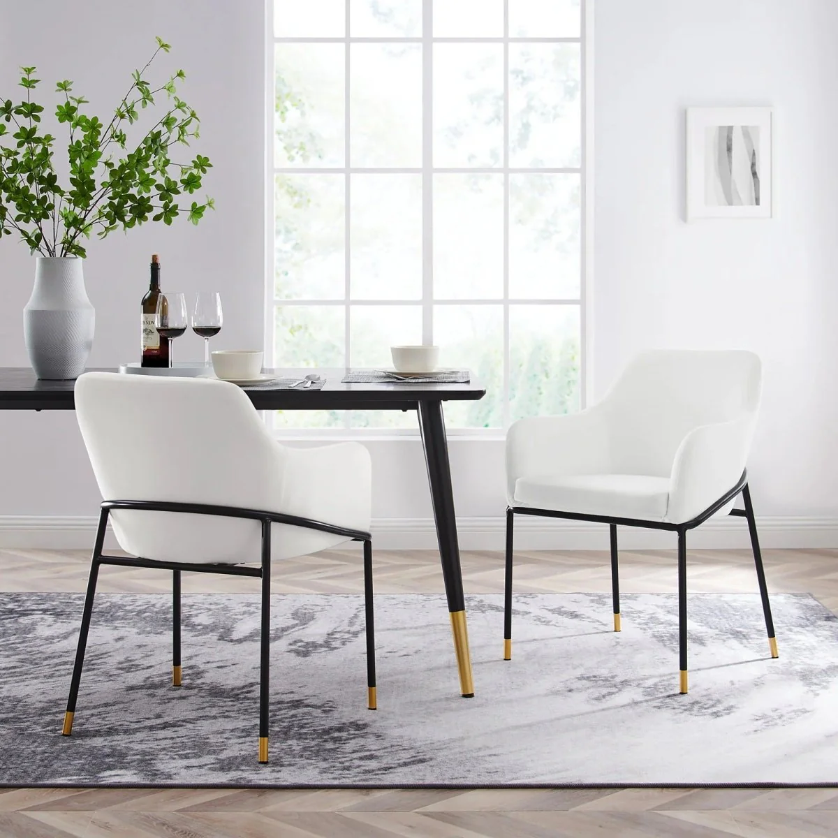 Performance Velvet Dining Armchair Set of 2 - Image 10
