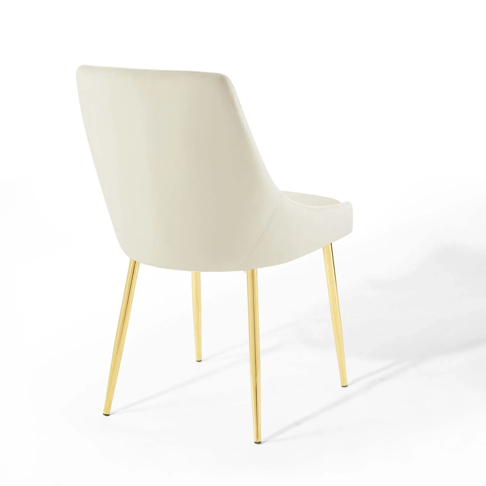 Performance Velvet Dining Chair Set with Gold Tapered Legs – Set of 2 - Image 10