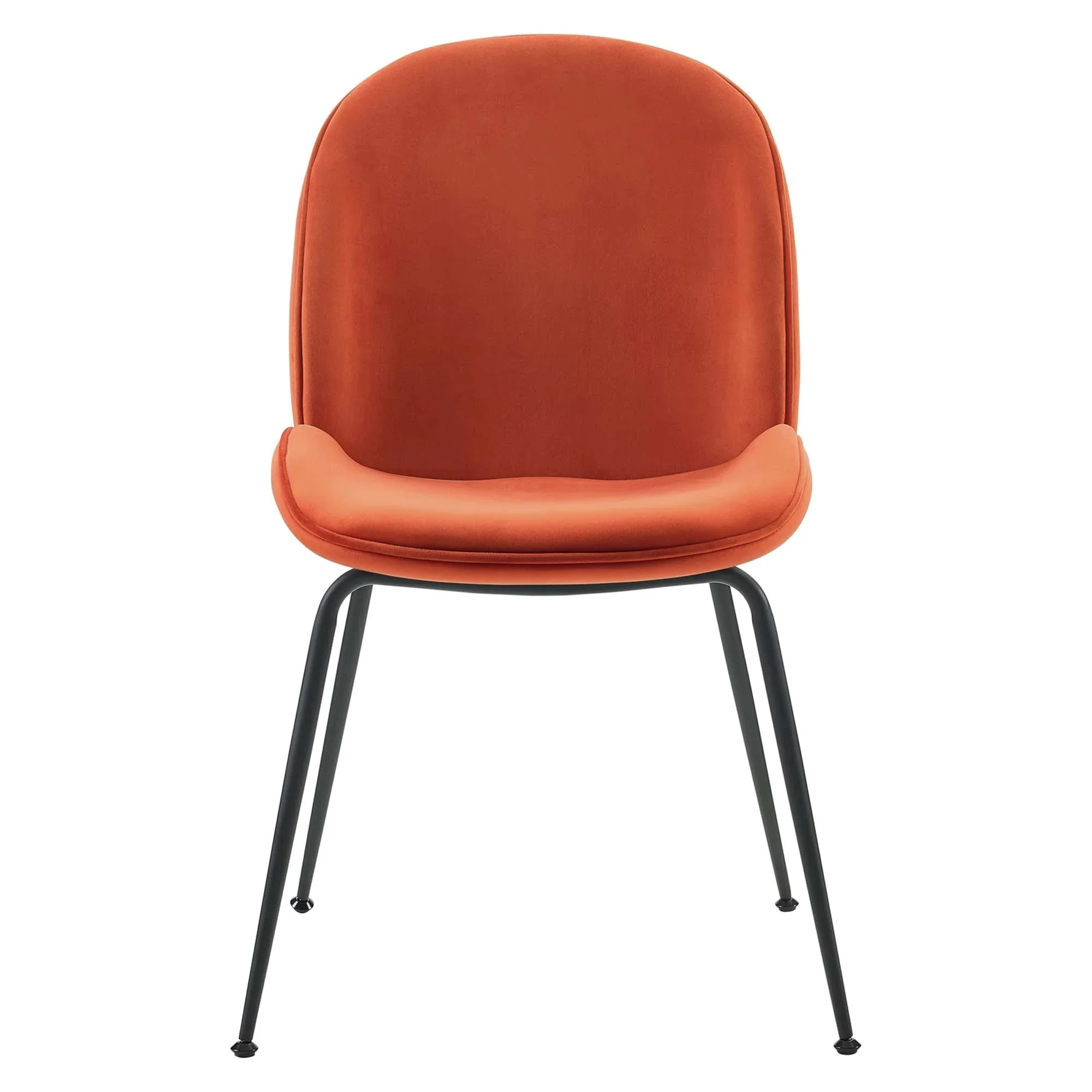 Performance Velvet Dining Side Chair Set with Black Steel Legs – Set of 2 - Image 9