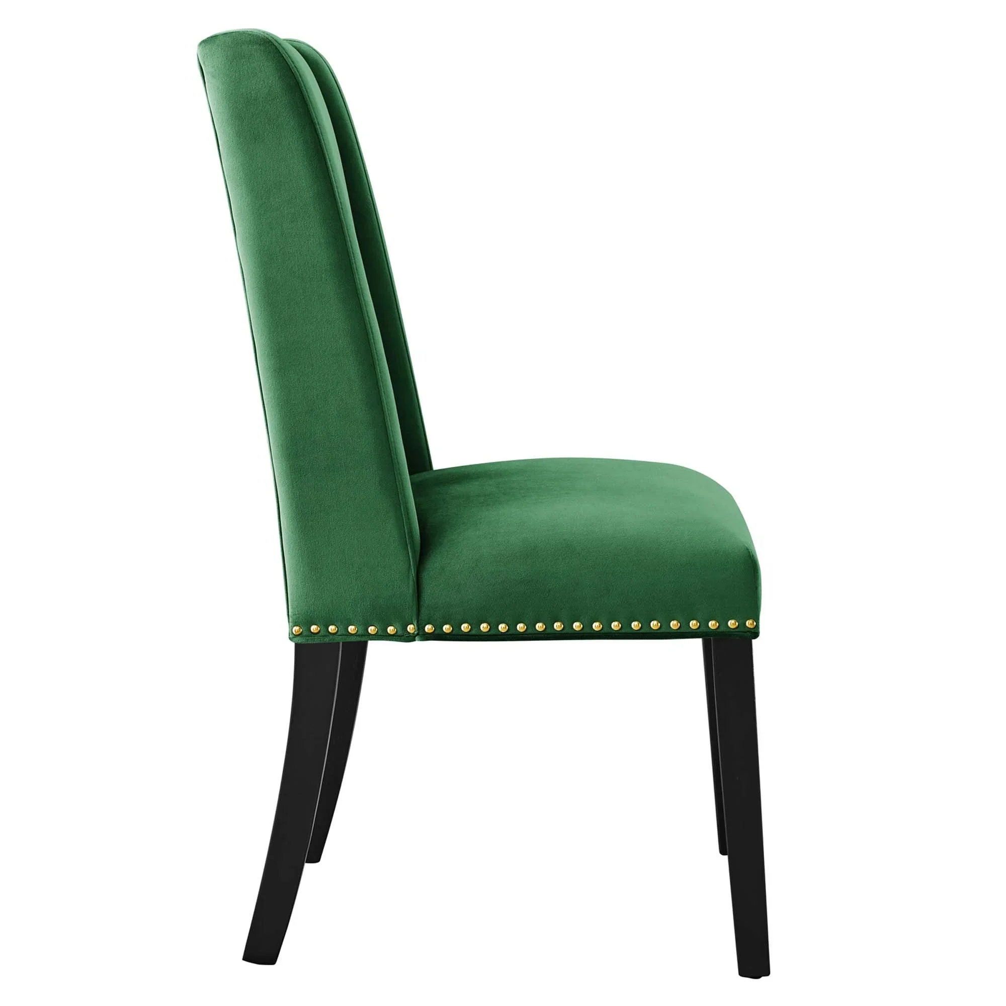 Performance Velvet Dining Side Chairs Set of 2 with Nailhead Trim - Image 4