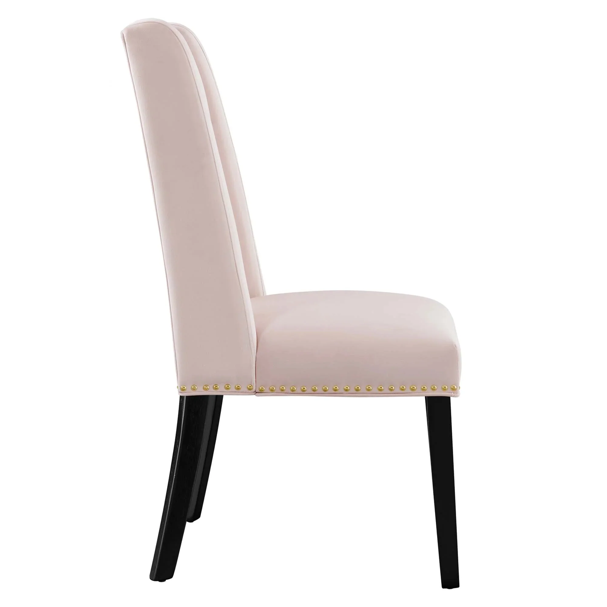 Performance Velvet Dining Side Chairs Set of 2 with Nailhead Trim - Image 9