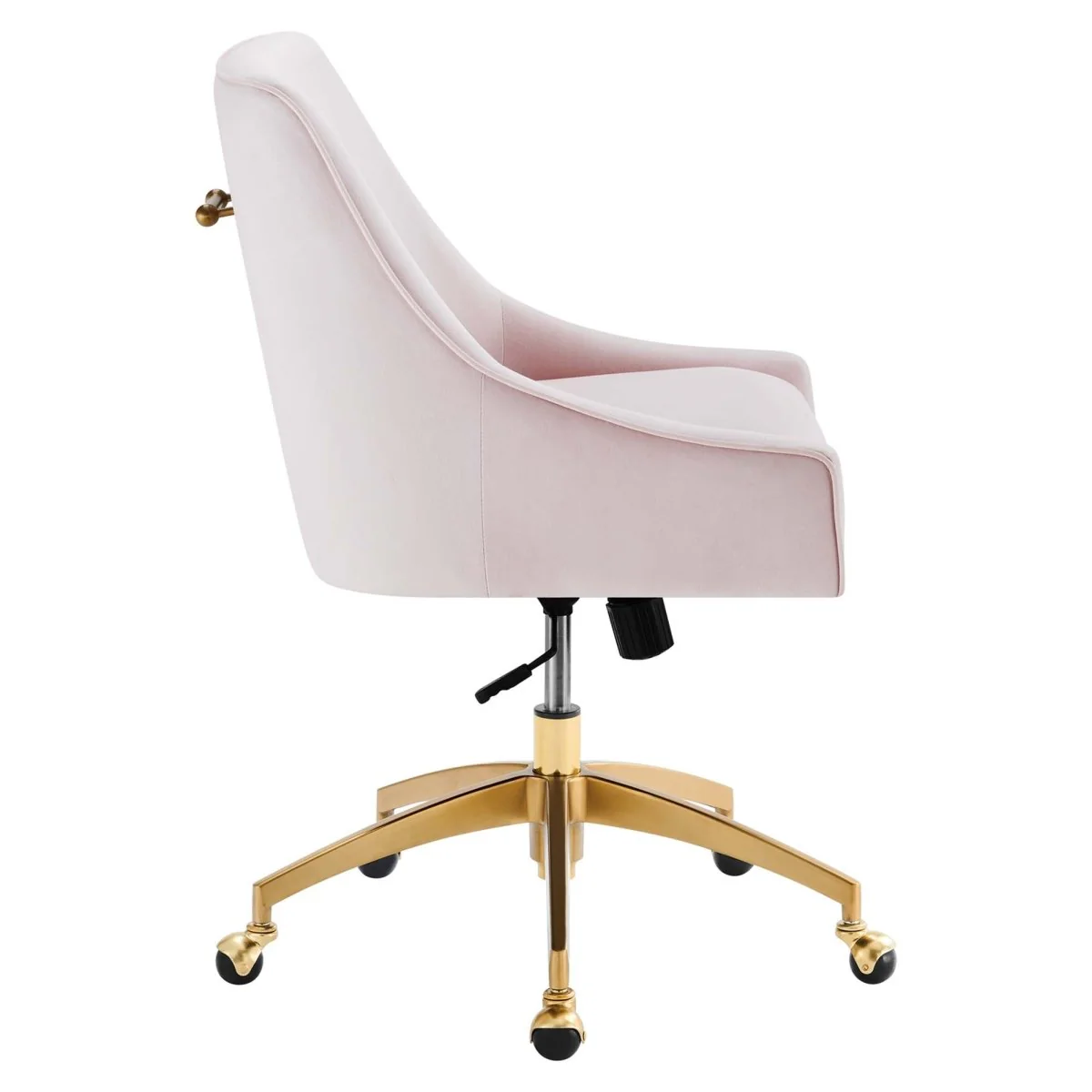 Performance Velvet Office Chair with Gold Base — Plush Upholstery and Sleek Design - Image 18