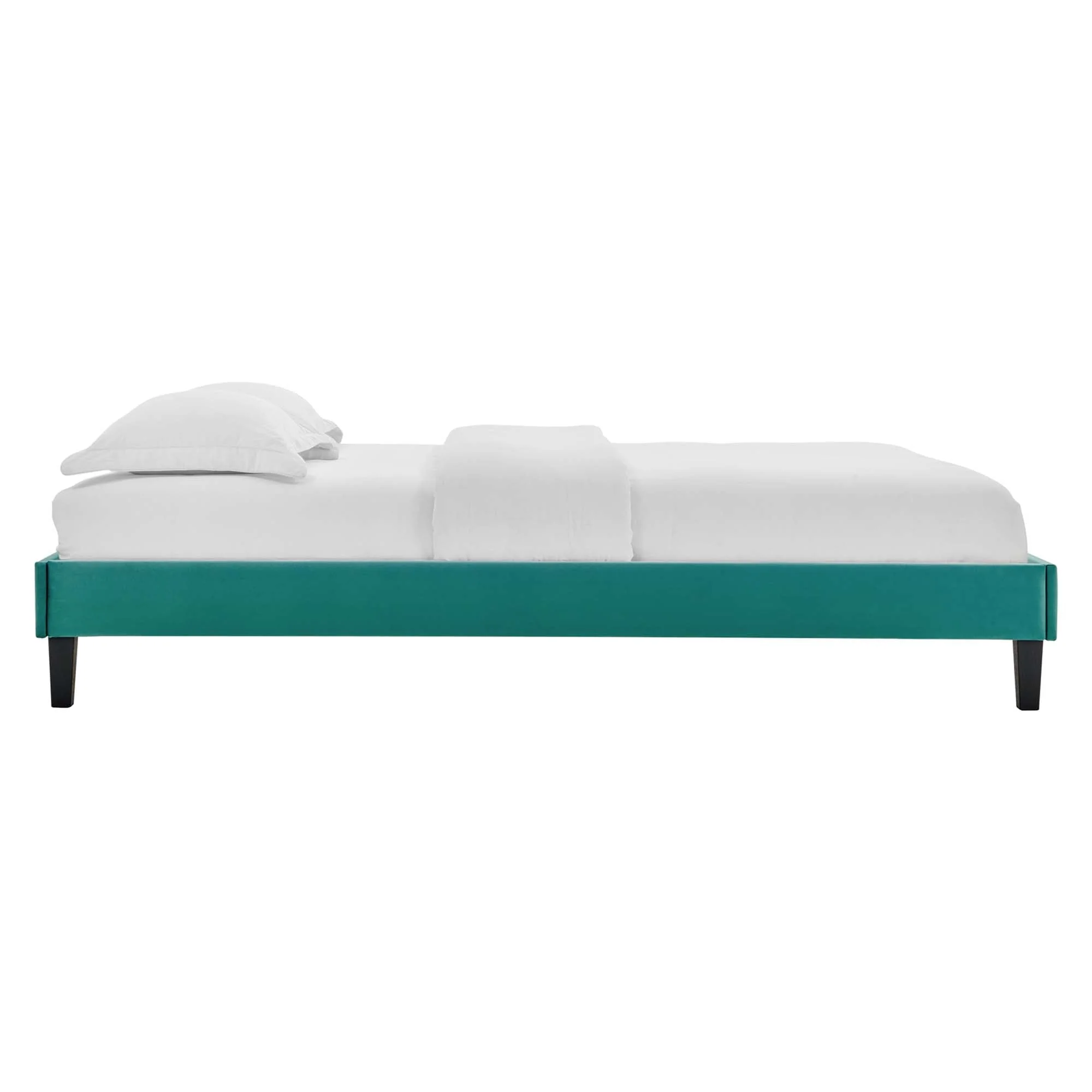 Performance Velvet Upholstered Platform Bed Frame - Image 48