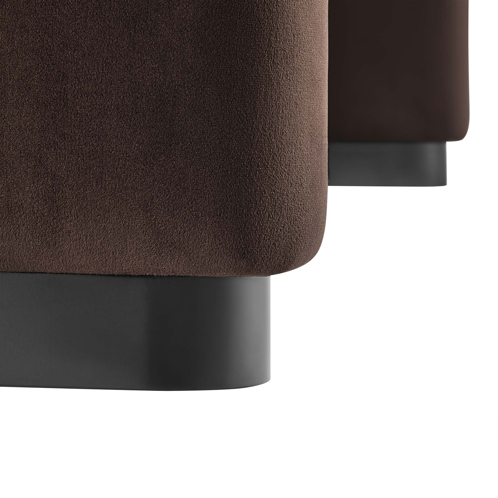 Performance Velvet Waterfall Ottoman with Metal Base – 42 Inch - Image 50