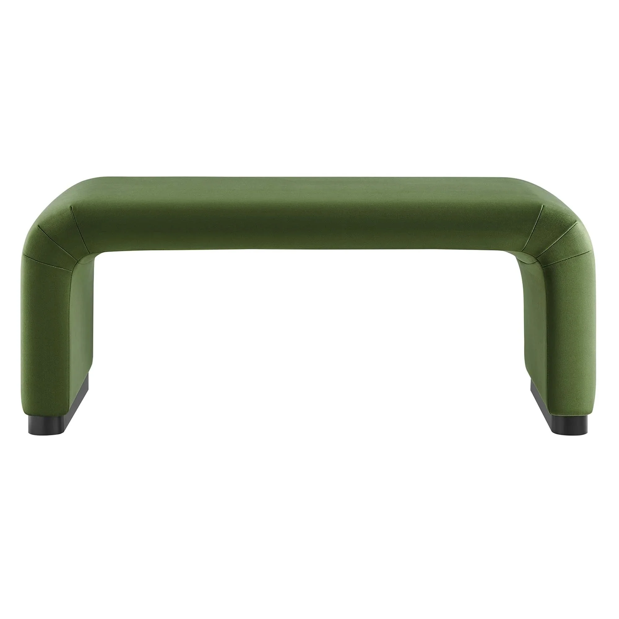 Performance Velvet Waterfall Ottoman with Metal Base – 42 Inch - Image 68