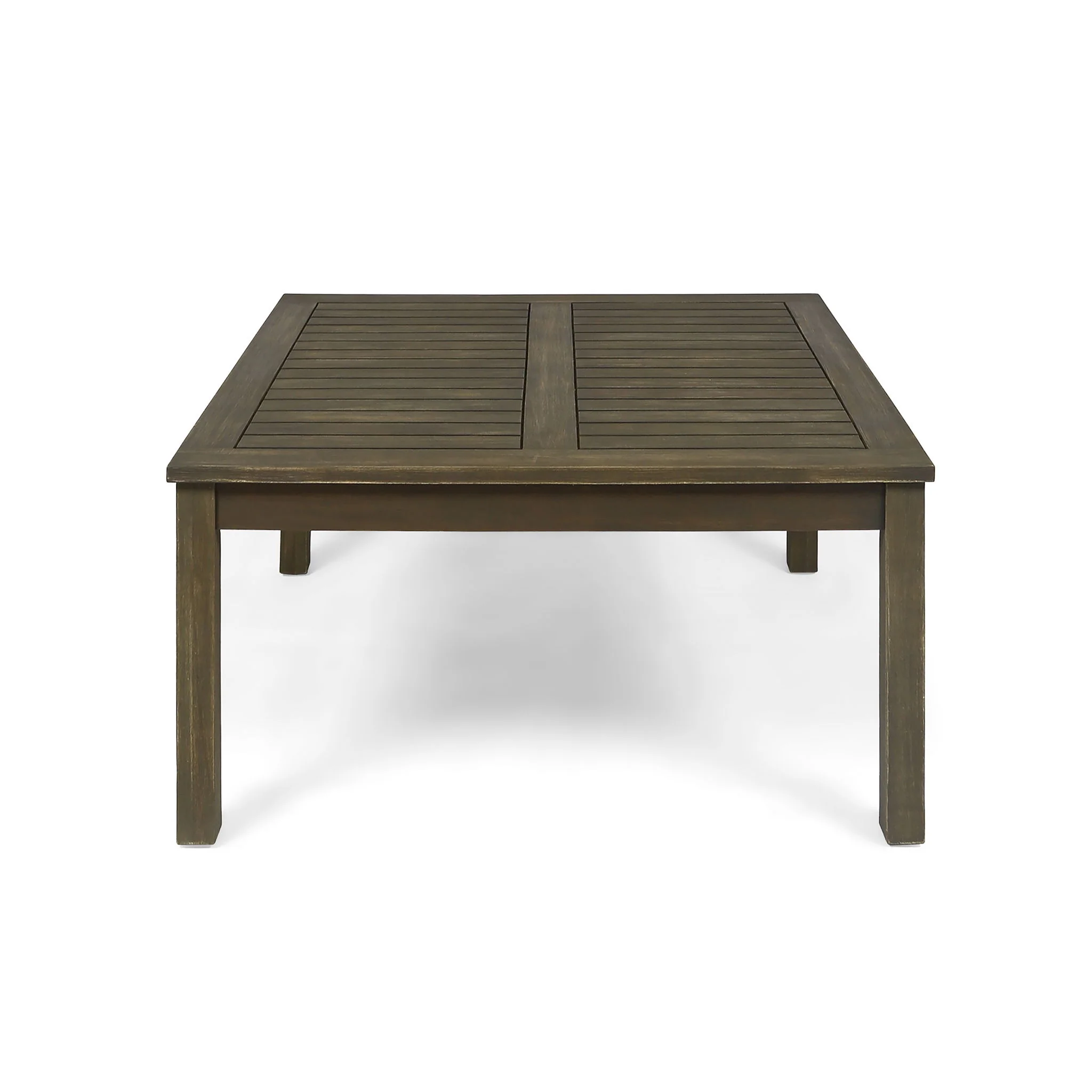 Perla - Rustic Square Coffee Table With Block Legs - Image 2
