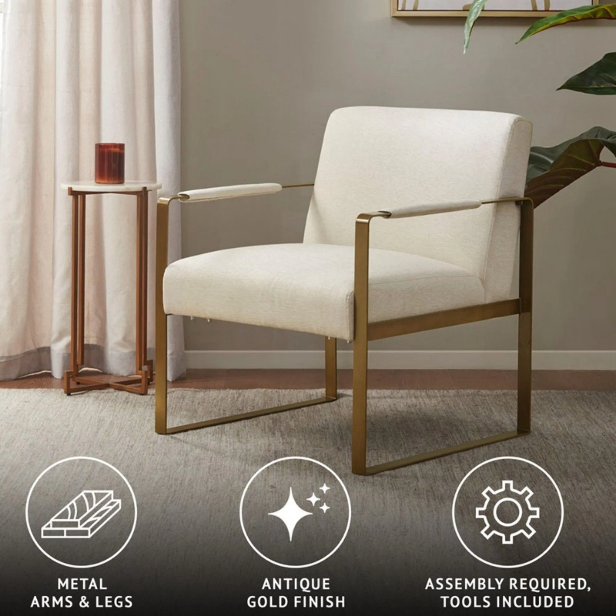 Perry Jayco - Accent Chair - Cream - Image 7