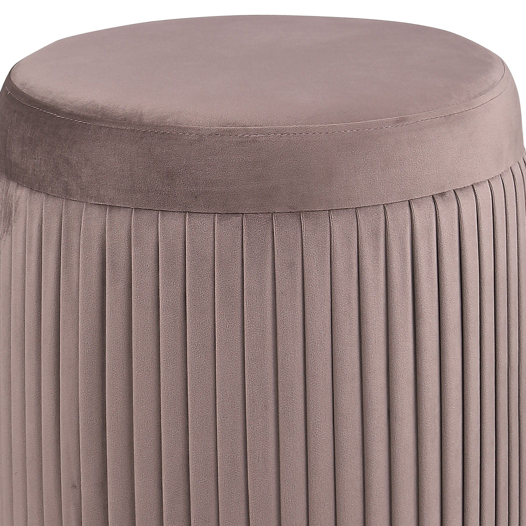 Pescadero - Round Upholstered Ottoman - Mauve - Image 5