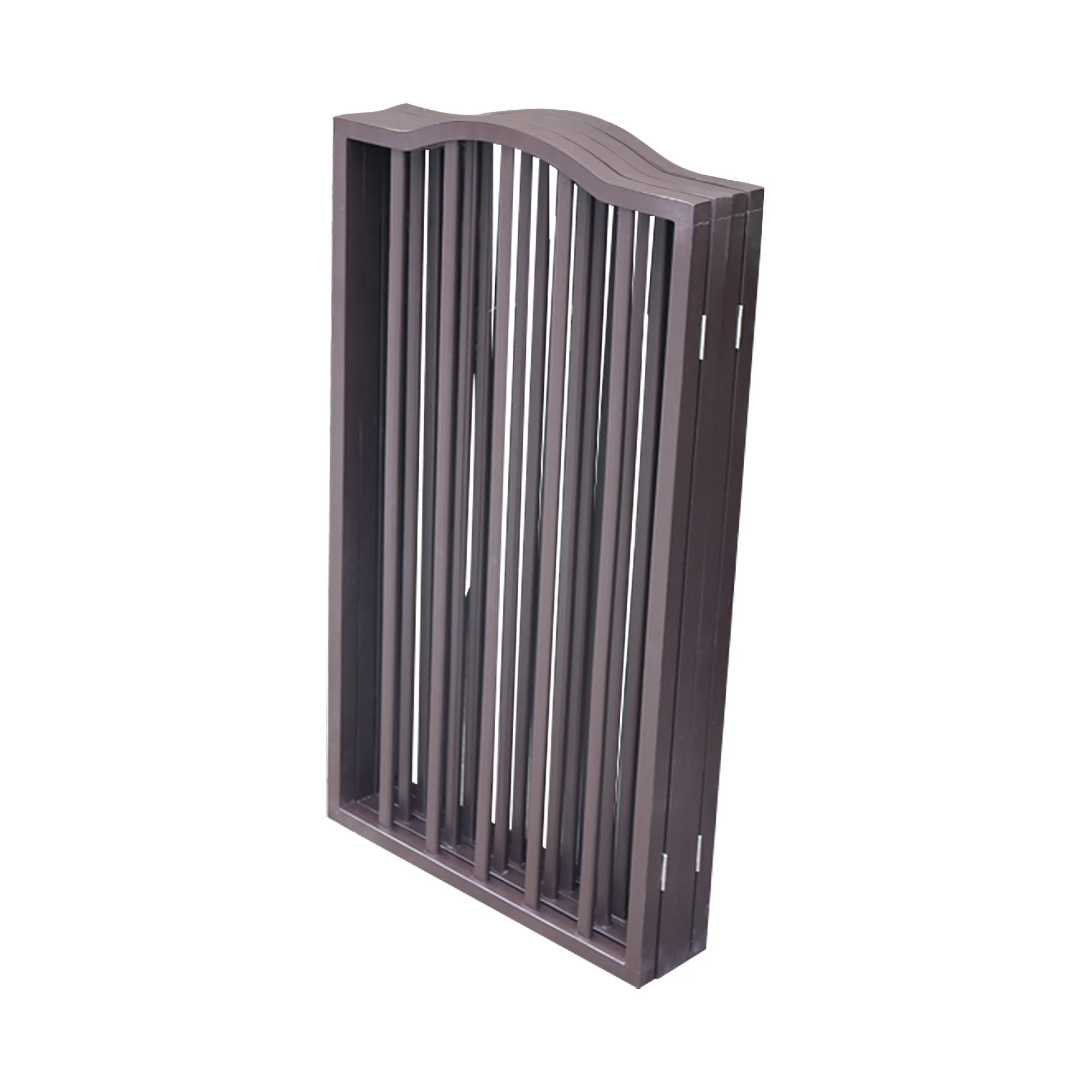 Pet Gate Dog Gate For Doorways, Stairs Or House Freestanding Folding - Dark Brown - Image 4