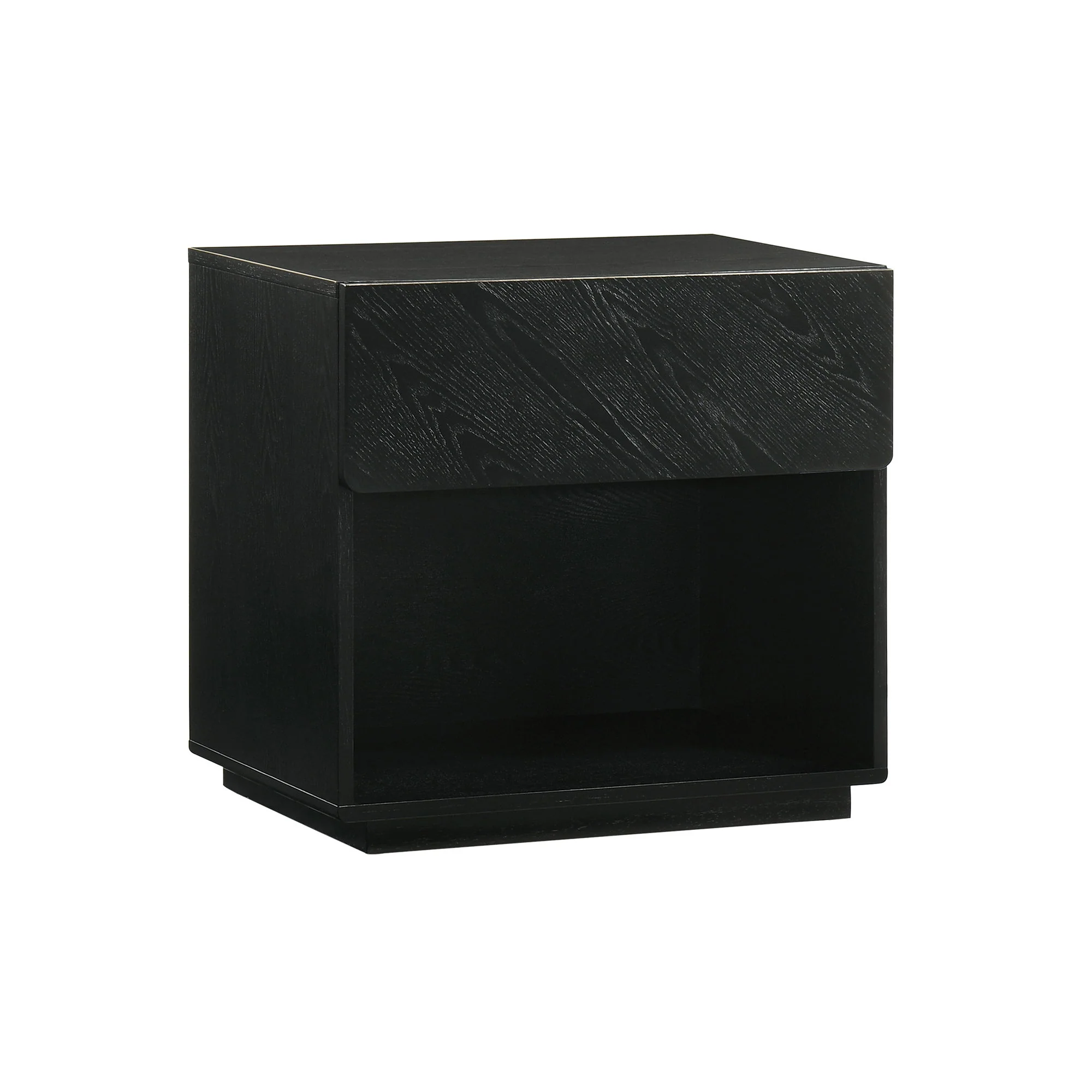 Petra - 1 Drawer Wood Nightstand - Black - Image 6