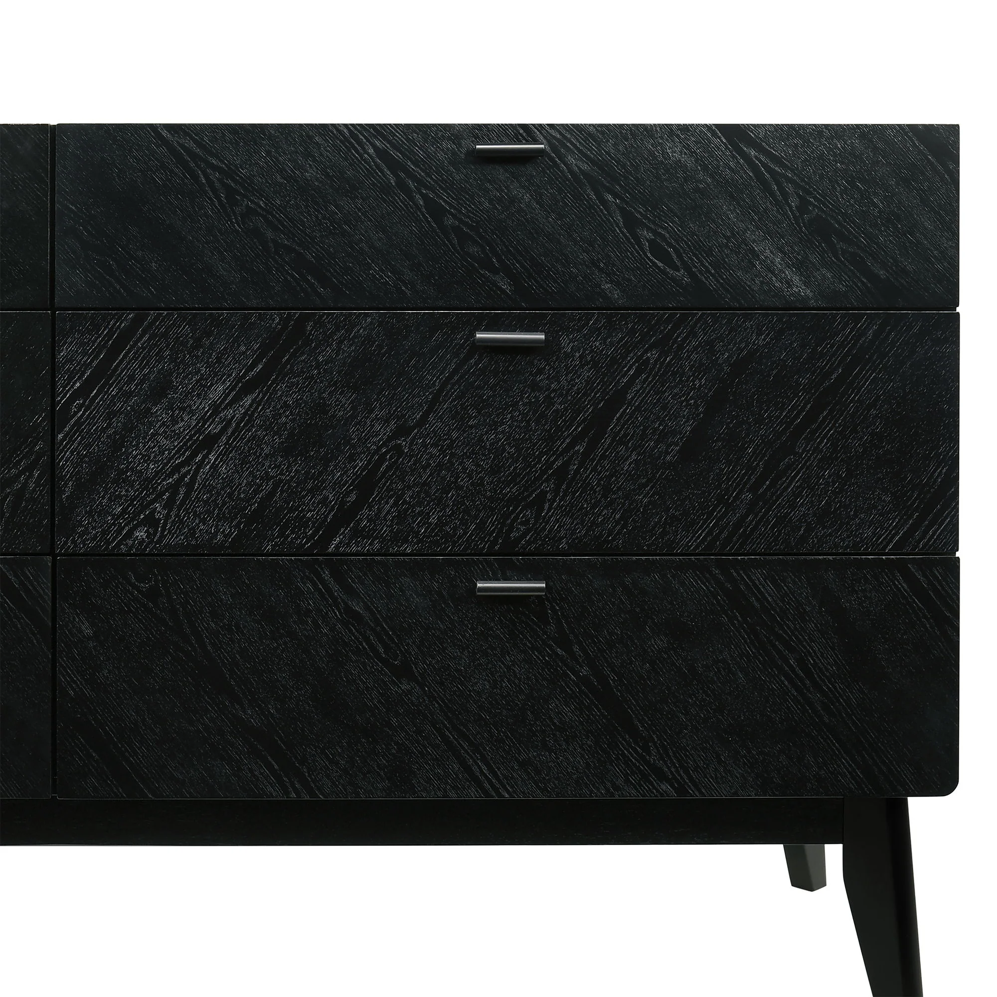 Petra - 6 Drawer Wood Dresser - Black - Image 7