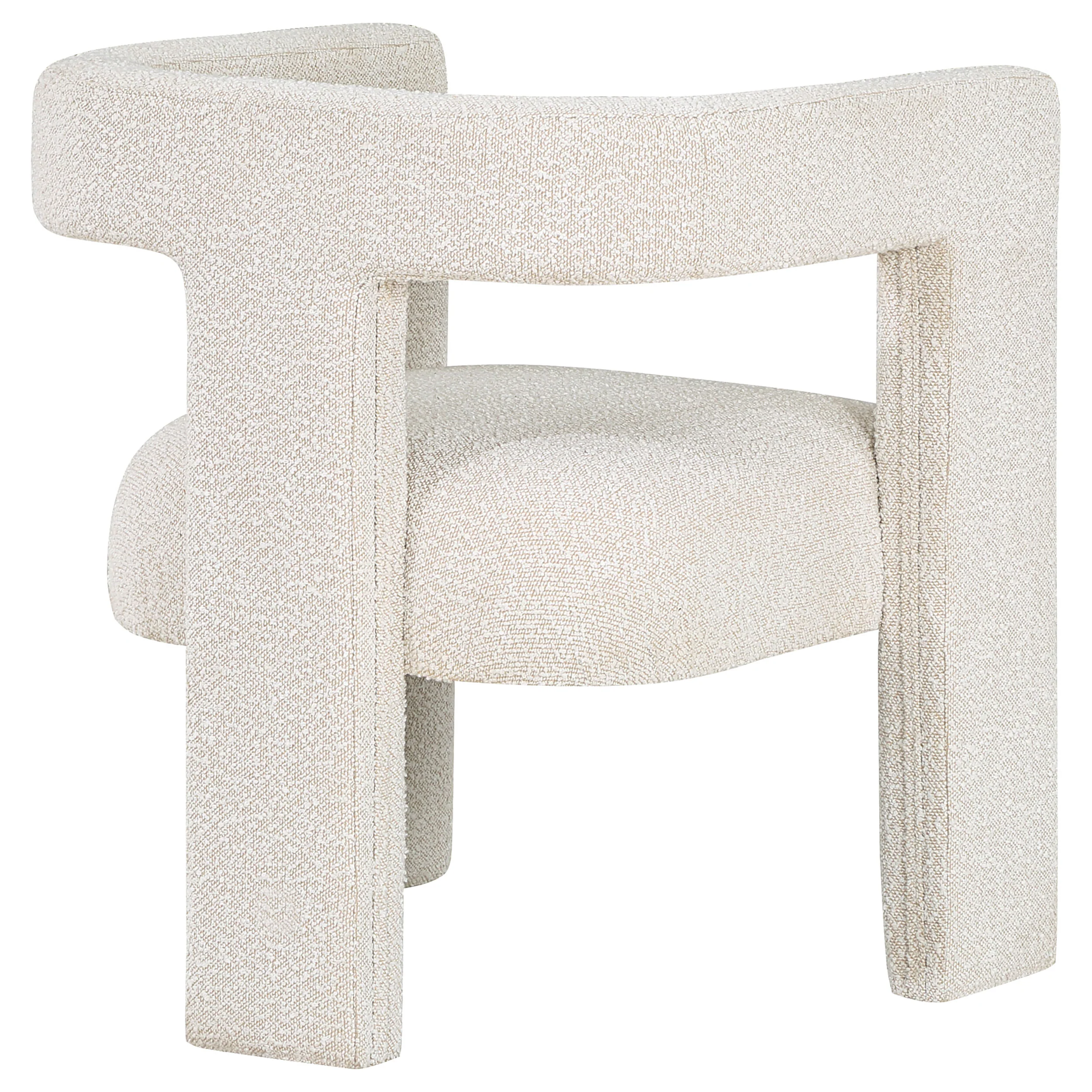 Petra Boucle Upholstered Accent Side Chair White - Image 7