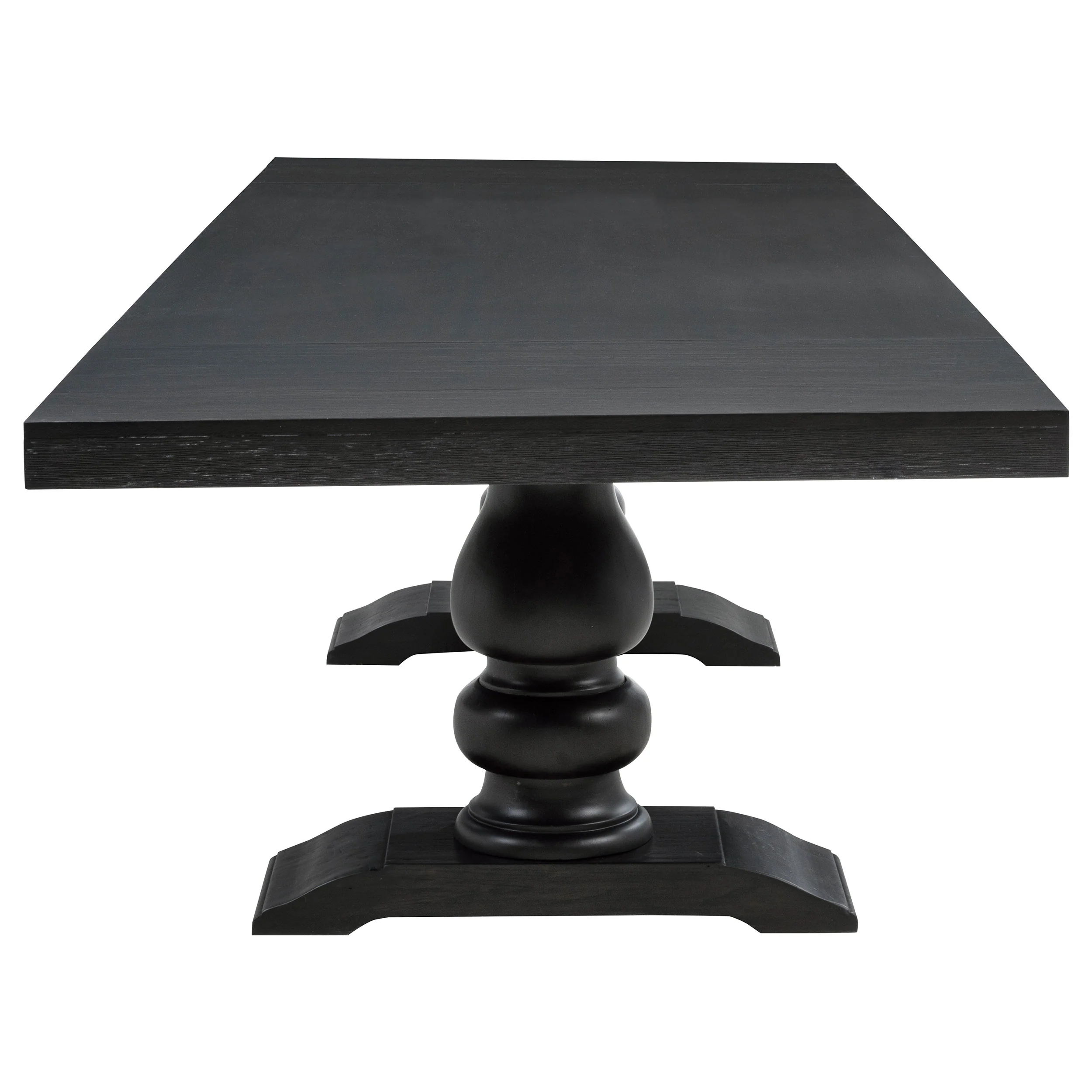 Phelps 9-Piece Dining Table Set - Distressed Noir & Tan - Image 4