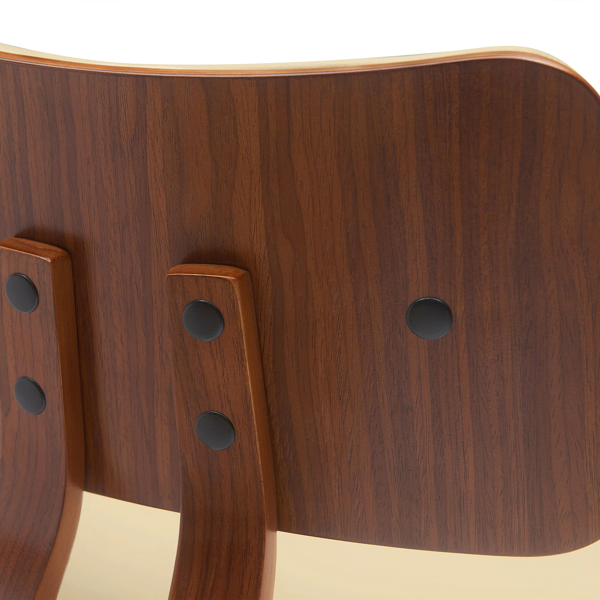 Pico - Swivel Walnut Wood Faux Leather Stool - Image 33