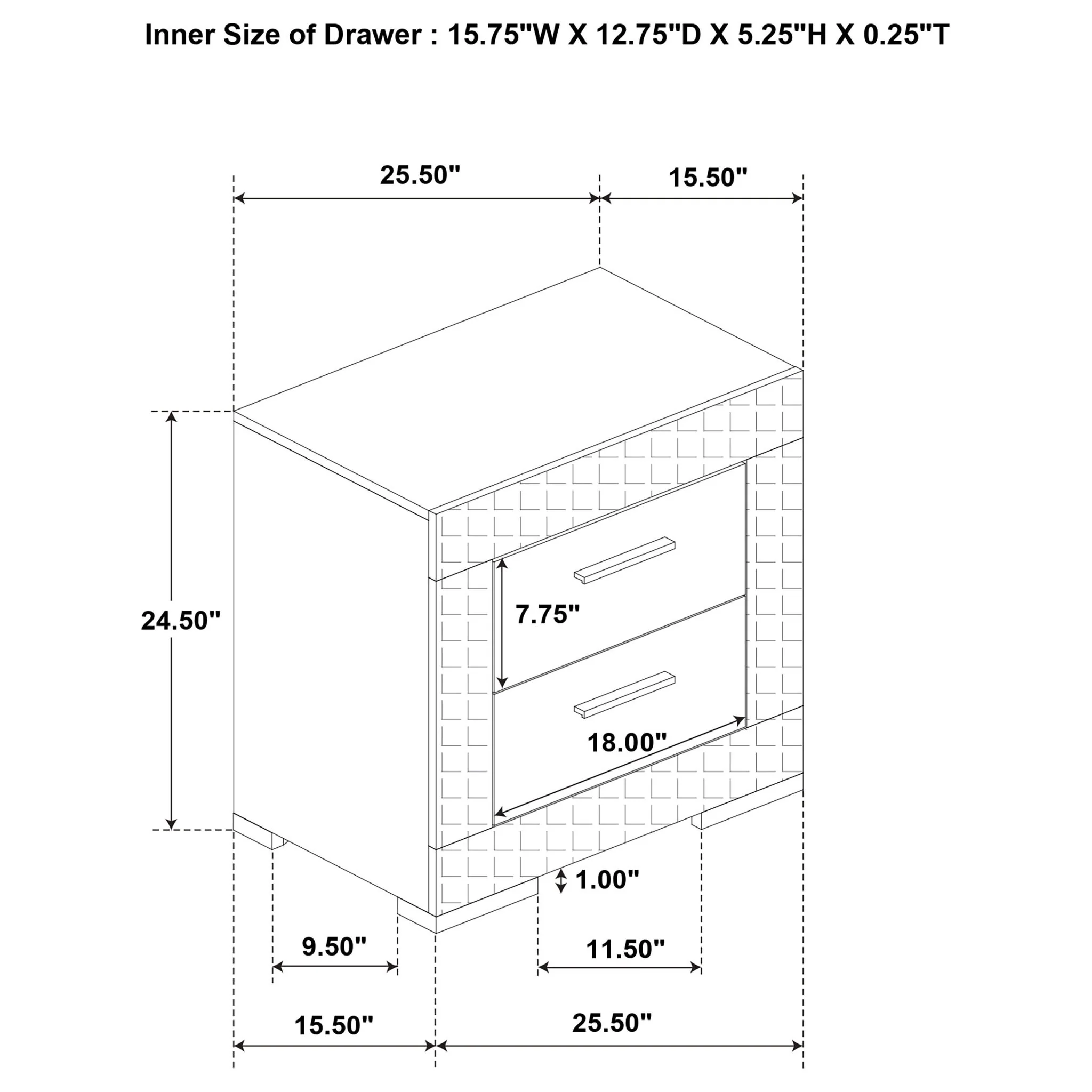 Pierce - 2 Drawer Nightstand, Bedside Table - Image 16