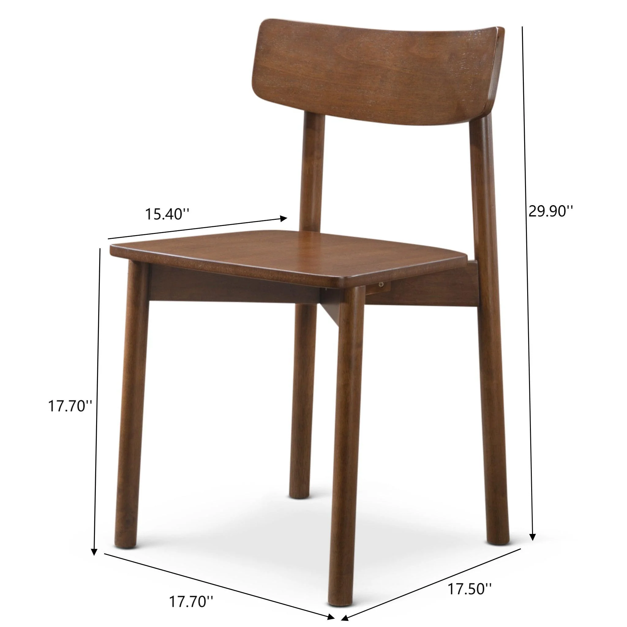 Dining Chair (Set of 2) - Rich Walnut - Image 2