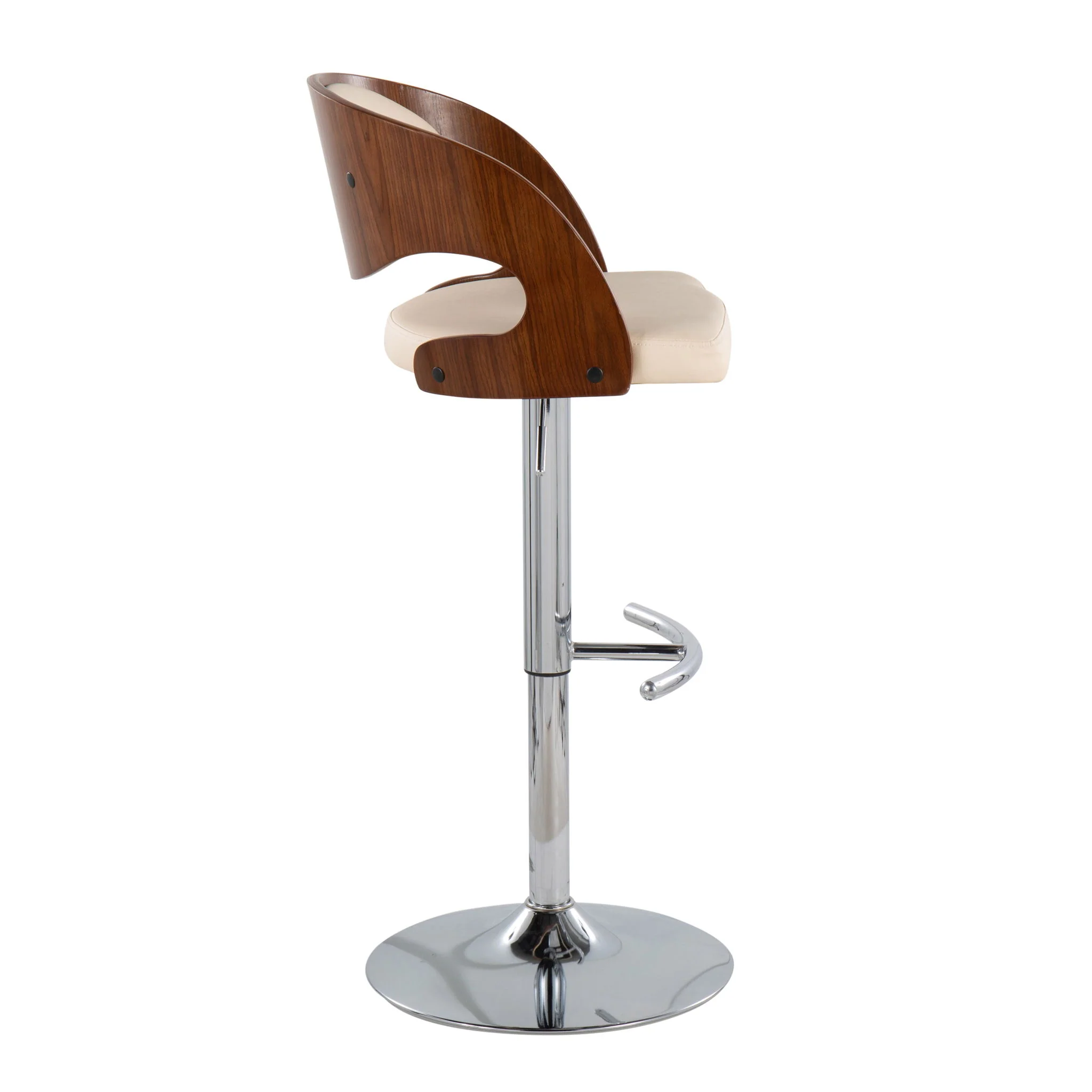 Pino - Mid Century Modern Adjustable Barstool With Swivel - Image 3