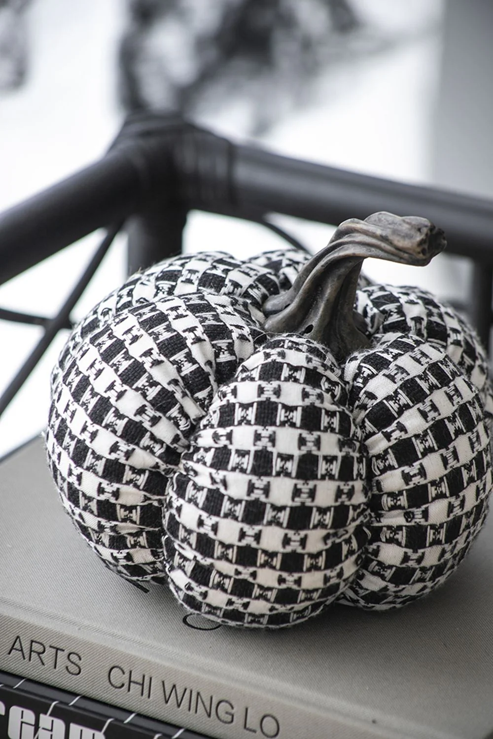 Plaid Pumpkin Decor, For Holiday Halloween Decoration - Image 4