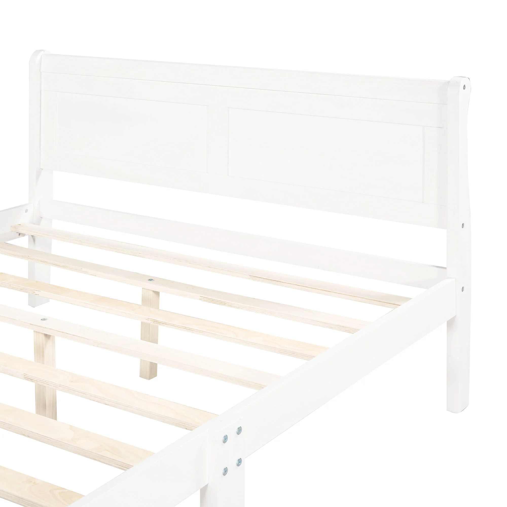 Platform Bed Frame Mattress Foundation Sleigh Bed With Headboard / Footboard / Wood Slat Suppor - Image 34