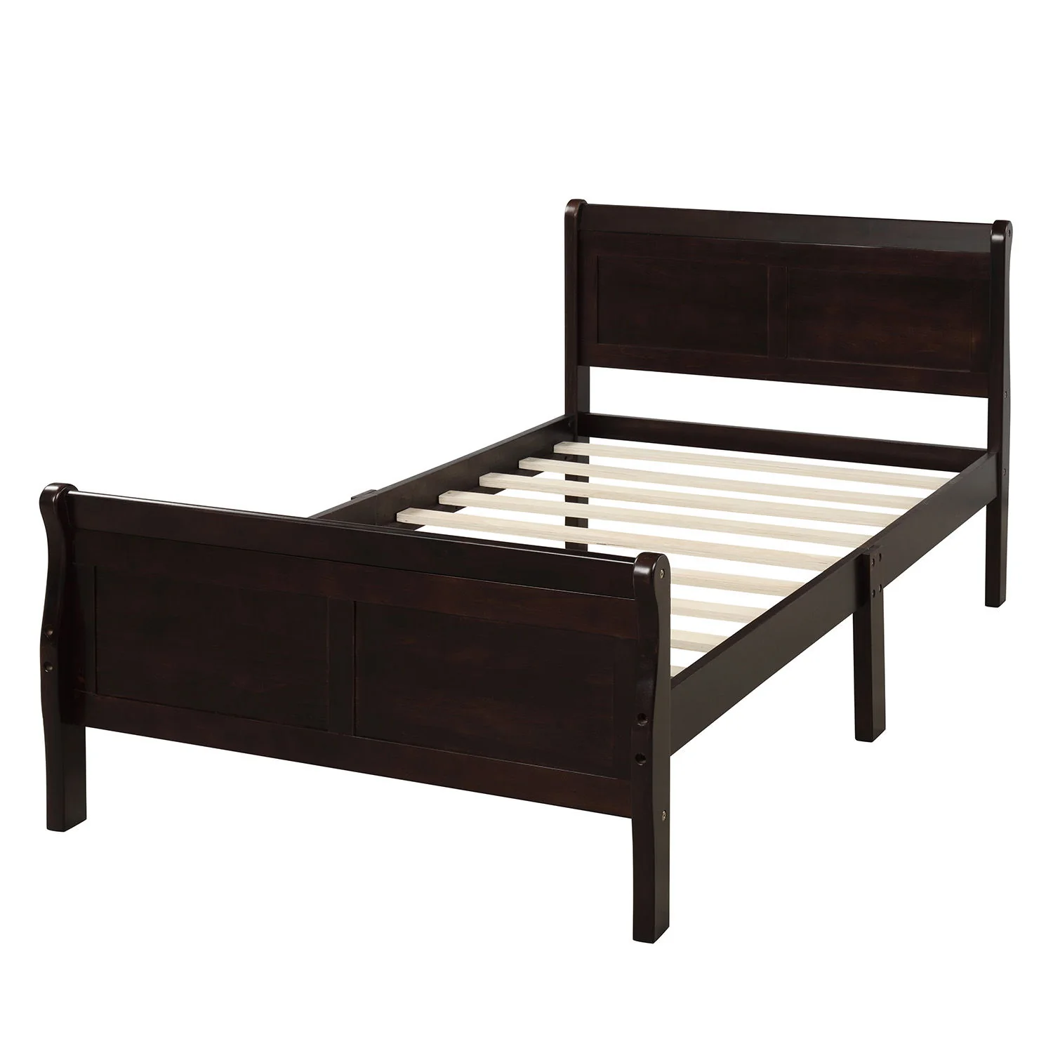 Platform Bed Frame Mattress Foundation Sleigh Bed With Headboard / Footboard / Wood Slat Suppor - Image 4