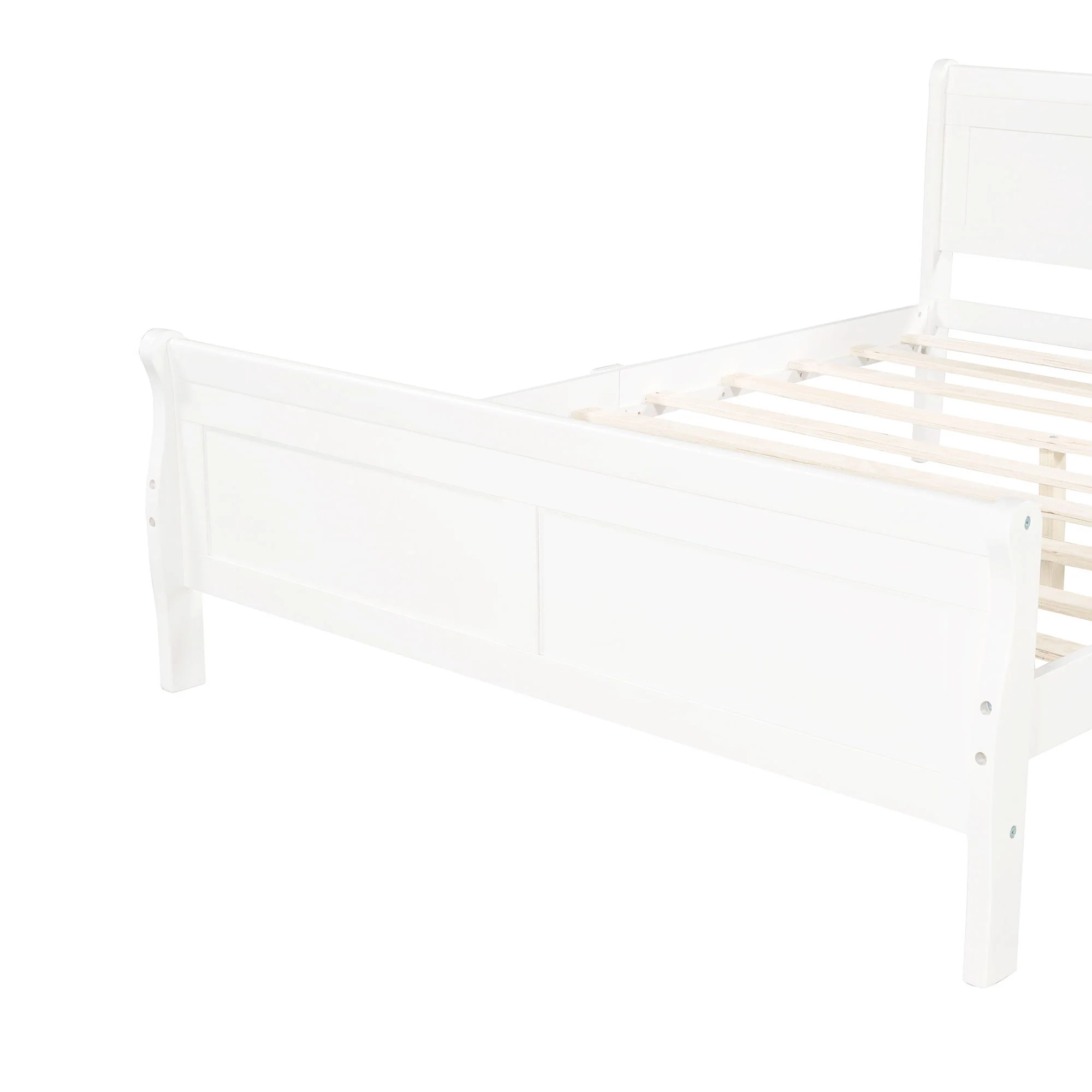 Platform Bed Frame Mattress Foundation Sleigh Bed With Headboard / Footboard / Wood Slat Suppor - Image 67