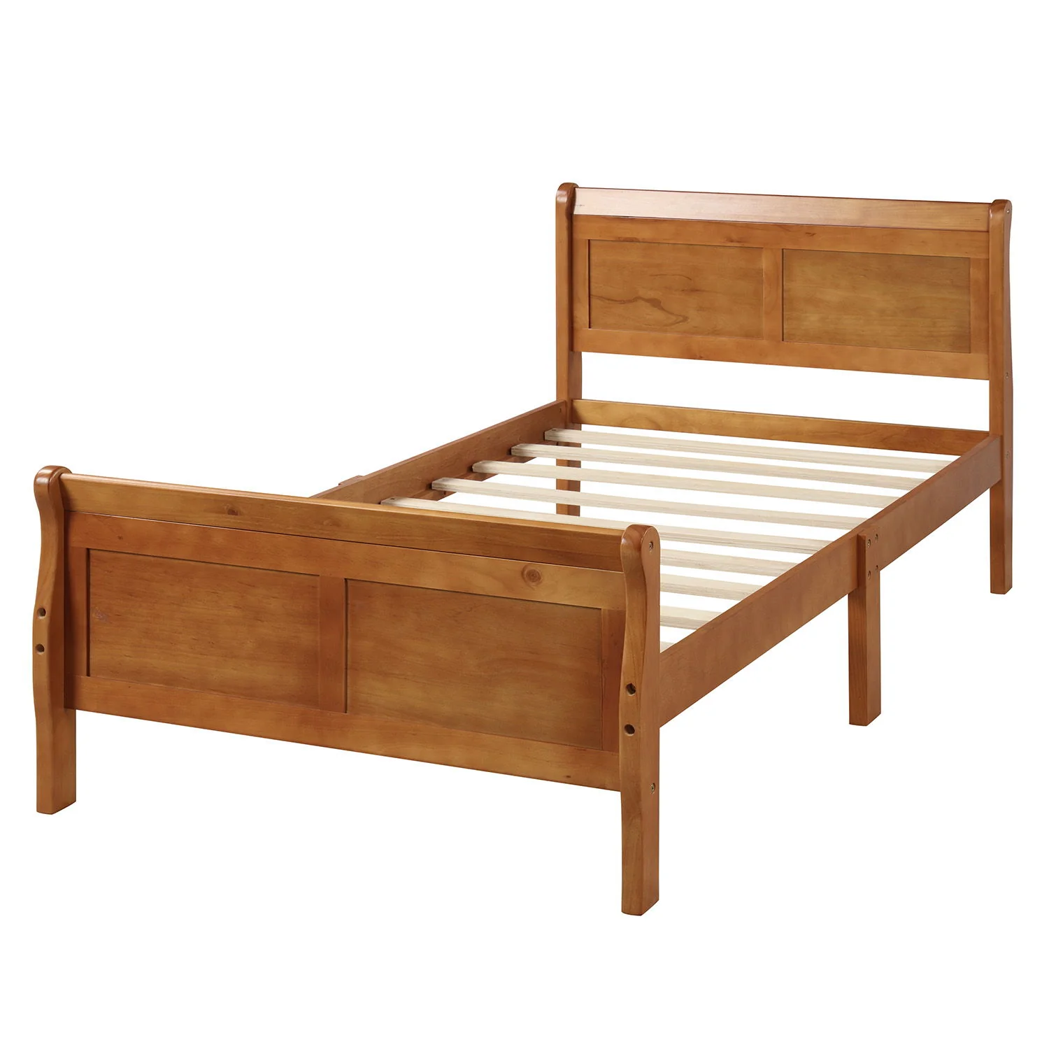 Platform Bed Frame Mattress Foundation Sleigh Bed With Headboard / Footboard / Wood Slat Suppor - Image 7