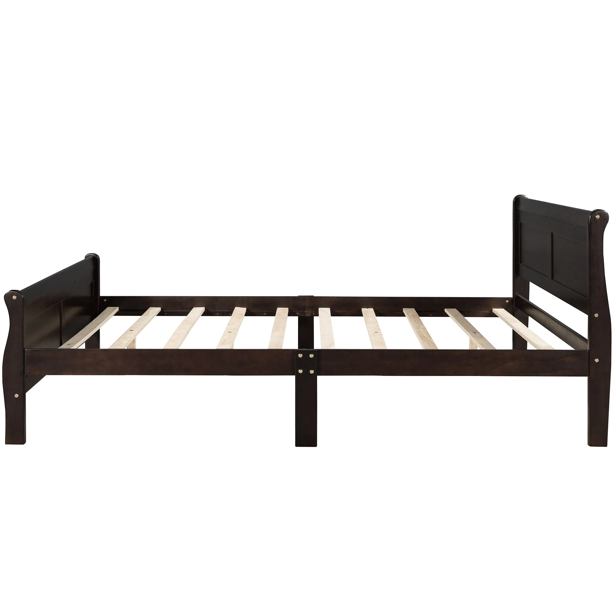 Platform Bed Frame Mattress Foundation Sleigh Bed With Headboard / Footboard / Wood Slat Suppor - Image 77
