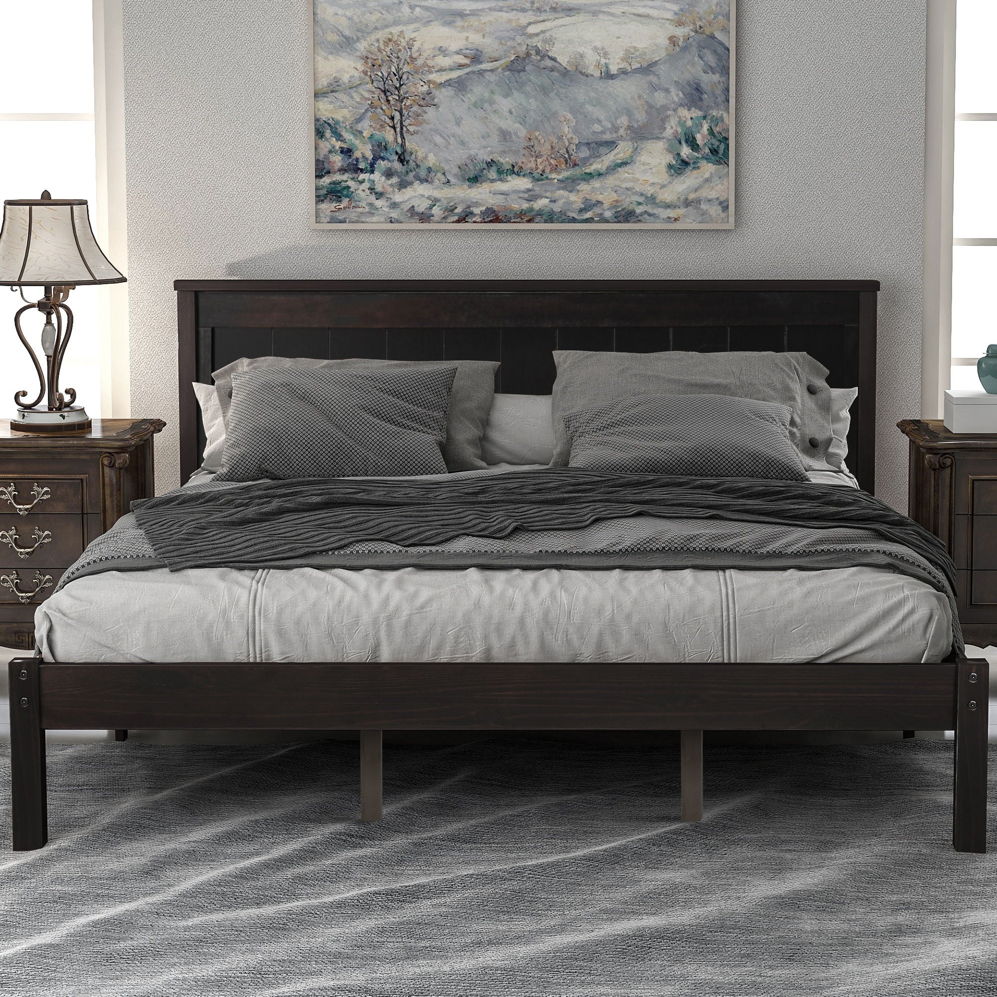 Platform Bed Frame With Headboard - Image 29