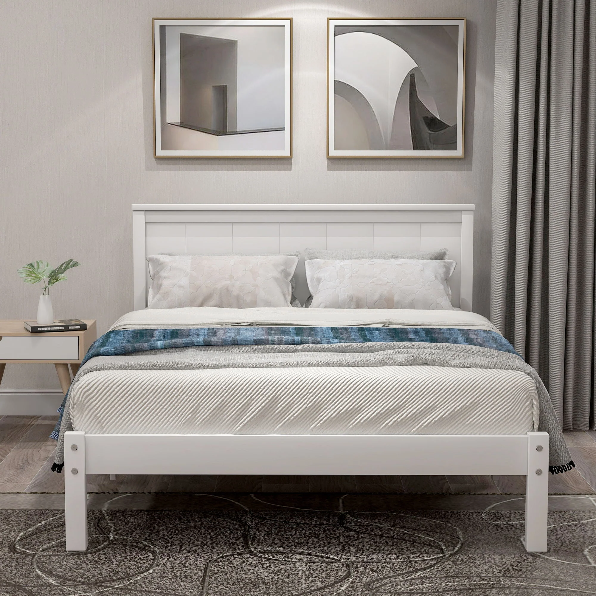 Platform Bed Frame With Headboard - Image 46
