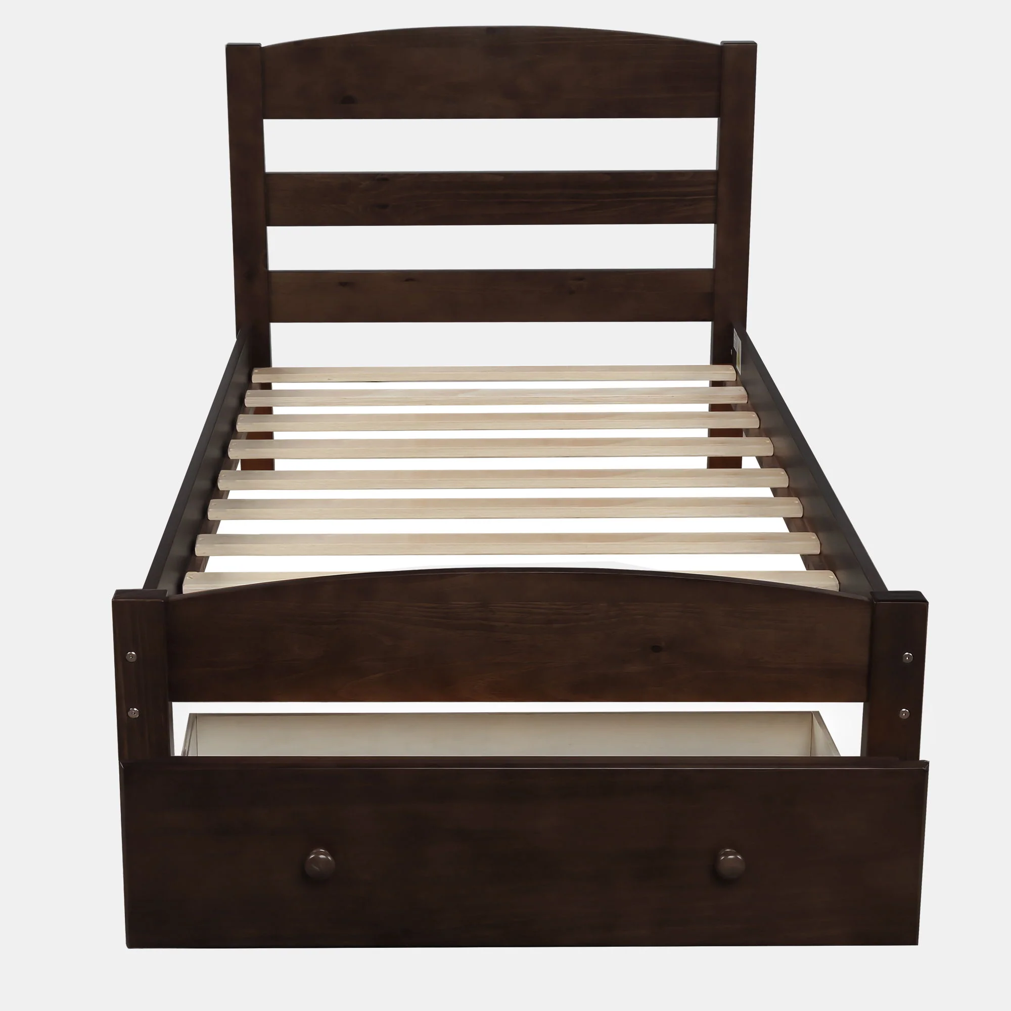 Platform Bed Frame With Storage Drawer And Wood Slat Support No Box Spring Needed - Image 6