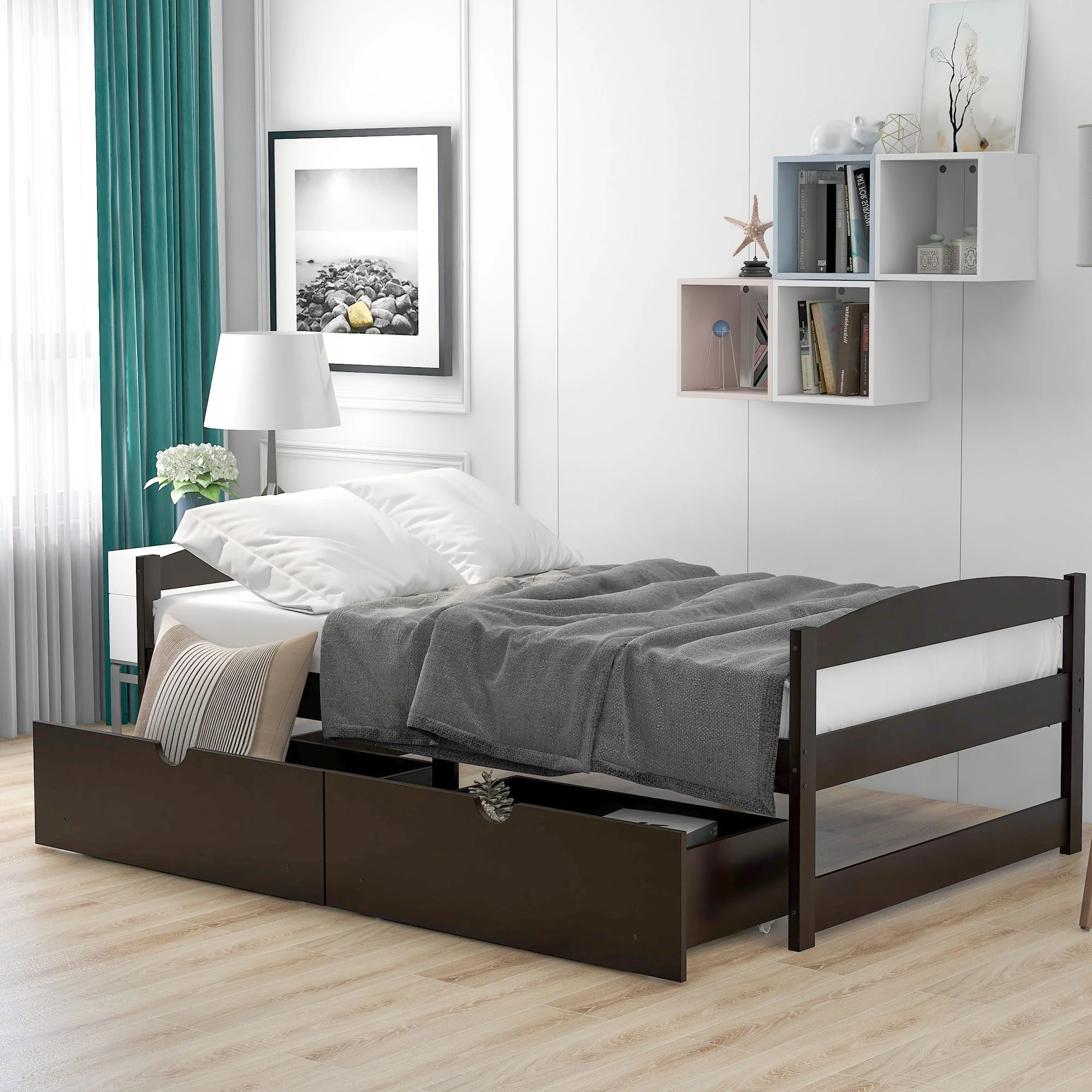 Platform Bed With 2 Drawers - Image 2