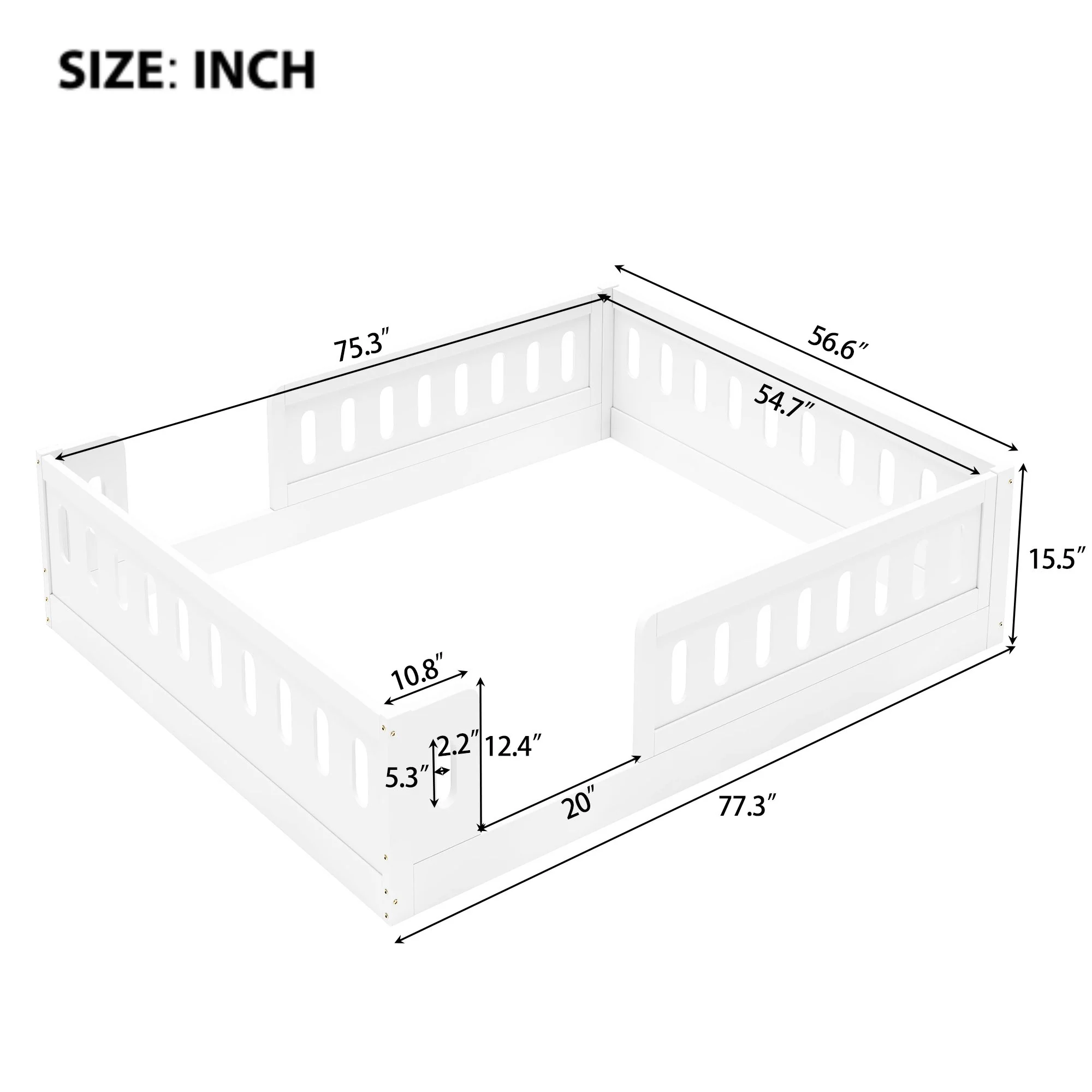 Platform Bed With Guardrail - Image 18