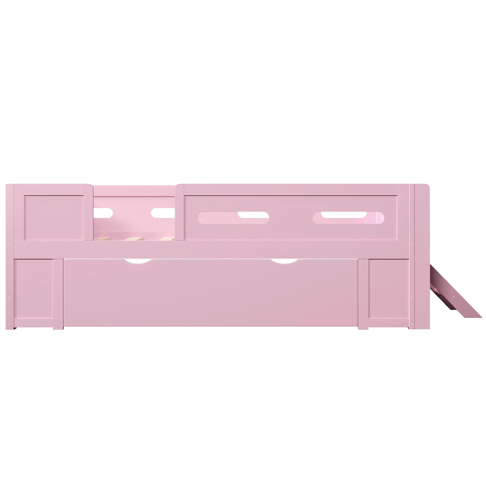 Platform Bed With Guardrail And Drawer - Image 28
