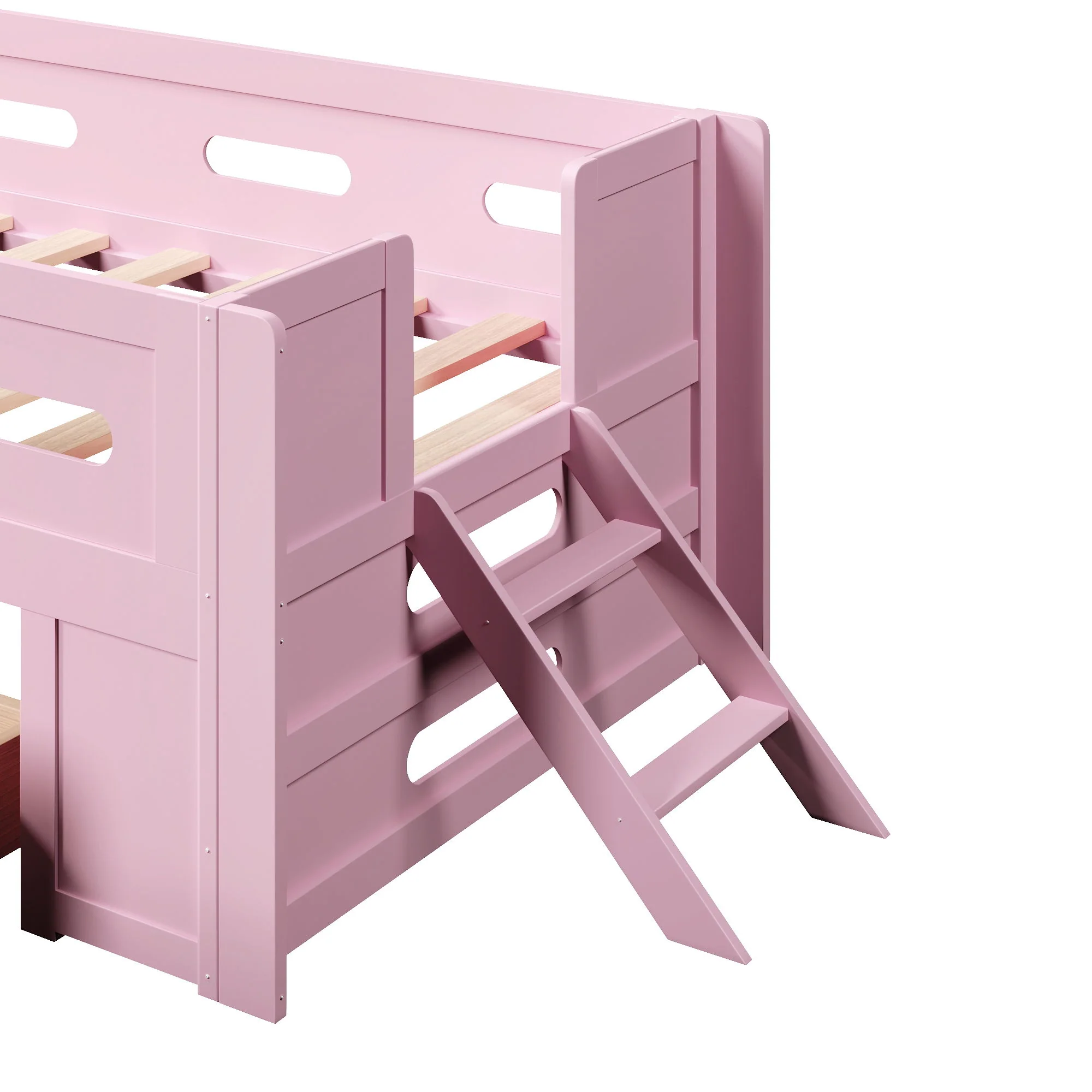 Platform Bed With Guardrail And Drawer - Image 29
