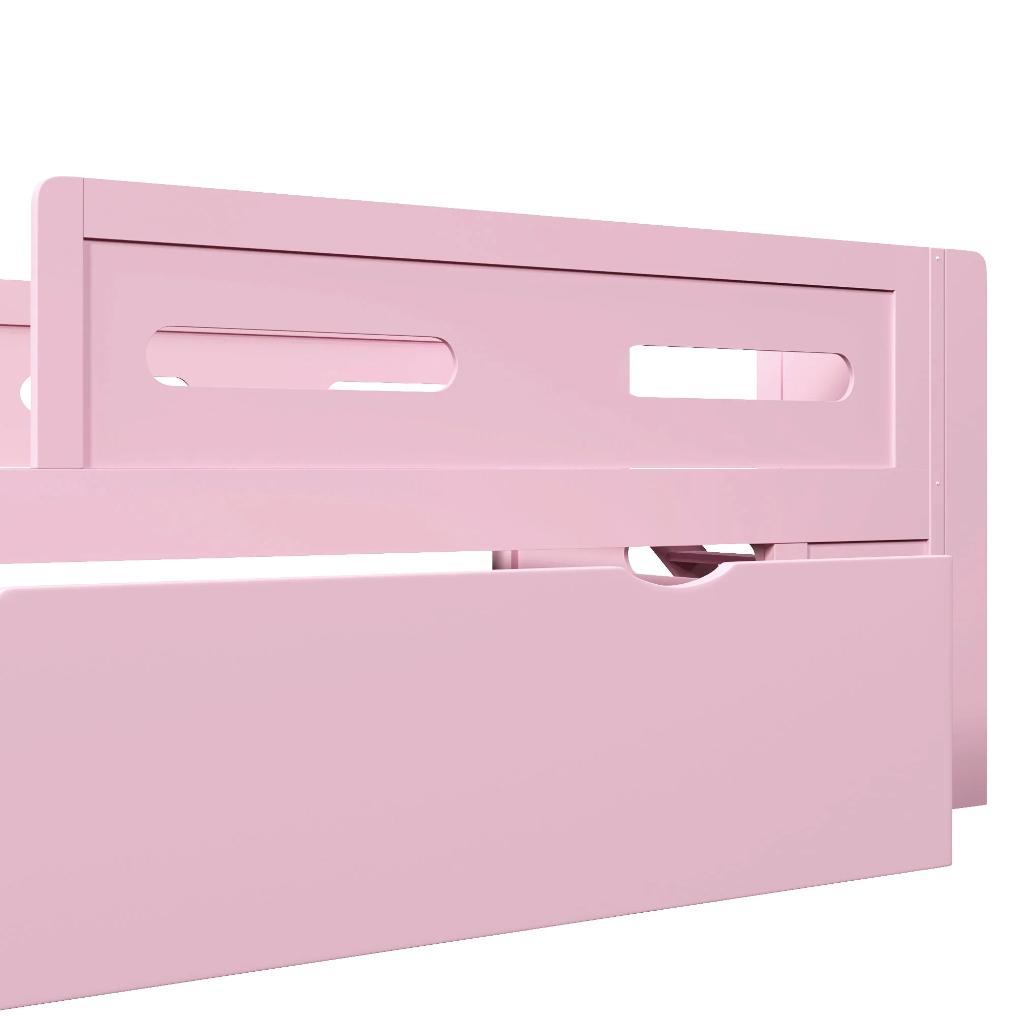 Platform Bed With Guardrail And Drawer - Image 5