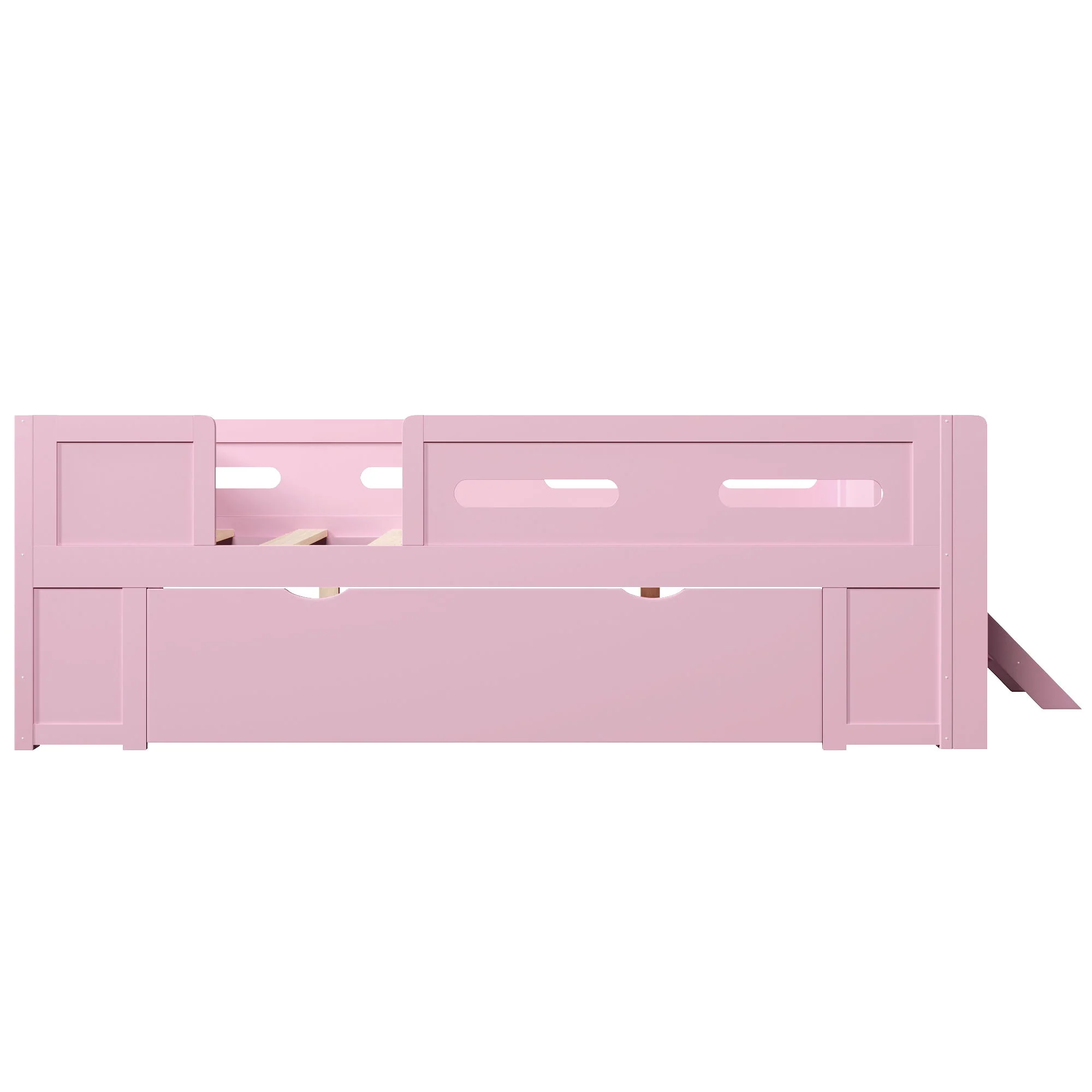 Platform Bed With Guardrail And Drawer - Image 8