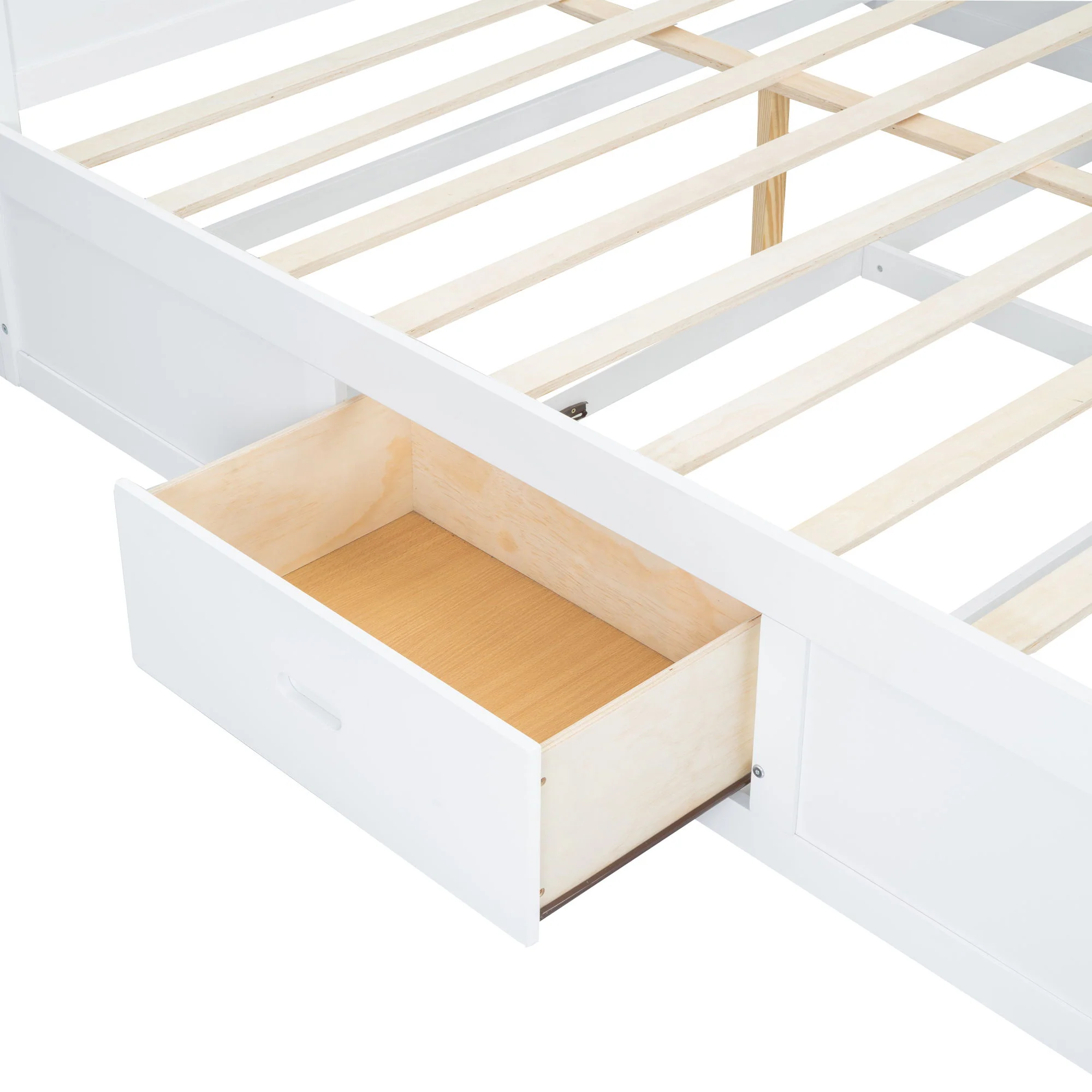Platform Bed With Multi Storage Headboard, USB And Drawers - Image 4