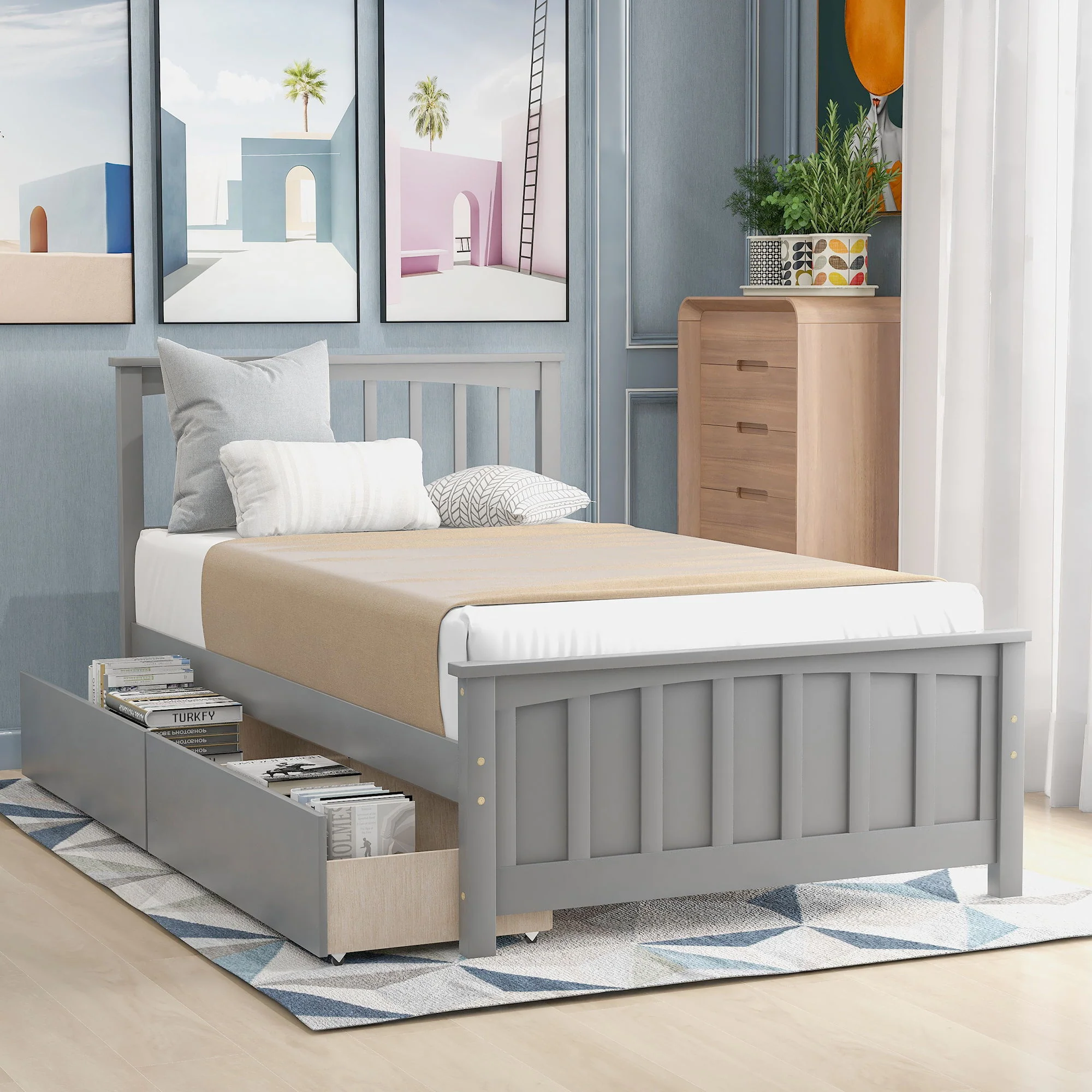 Platform Bed With Two Drawers - Image 17