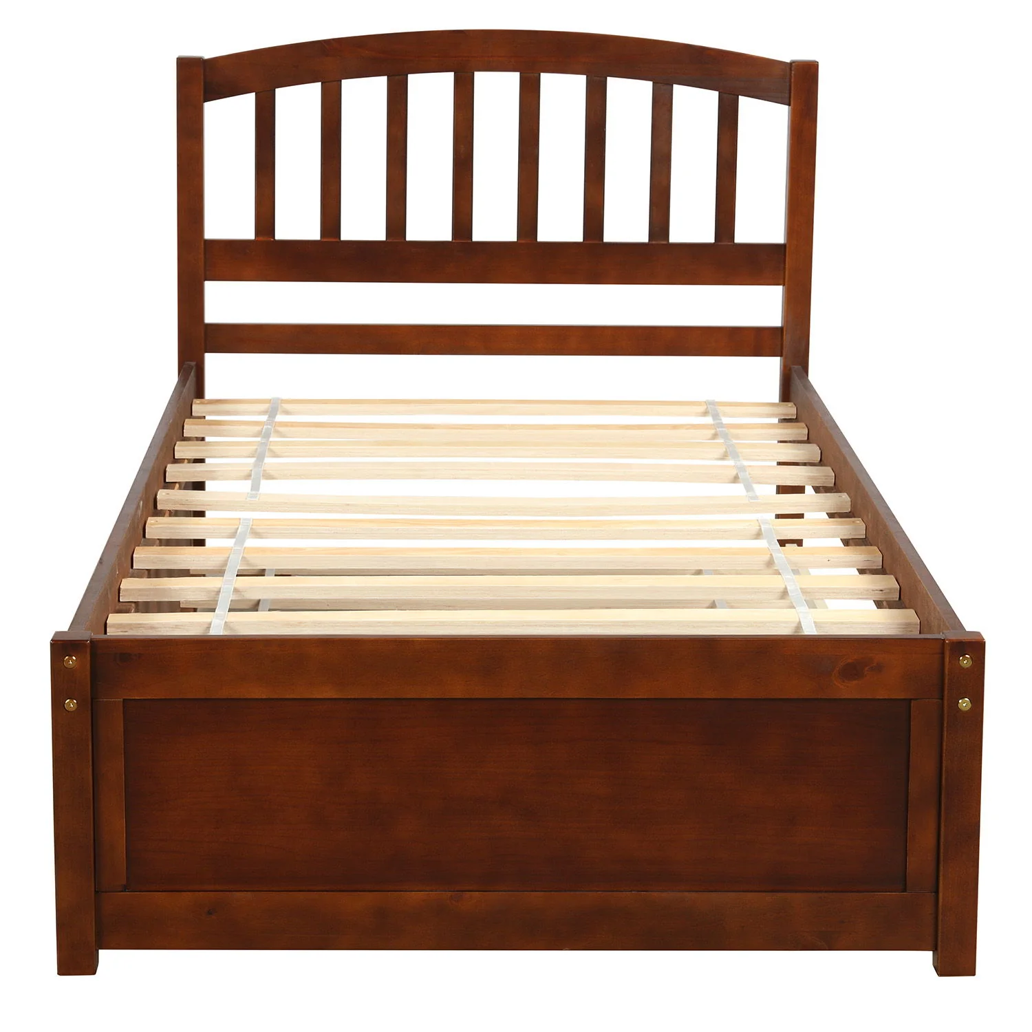 Platform Bed Wood Bed Frame With Trundle - Image 13