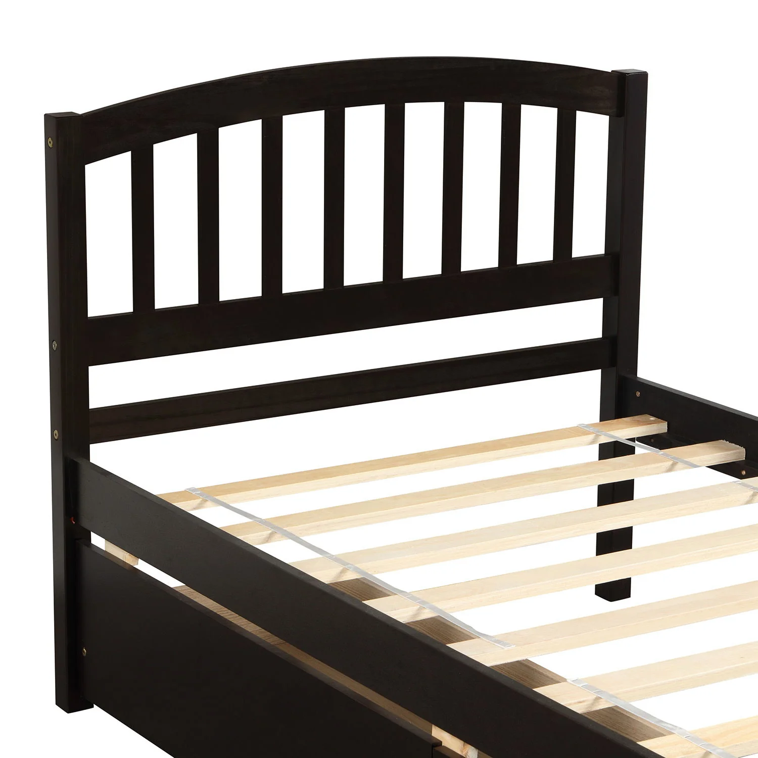 Platform Storage Bed Wood Bed Frame With Two Drawers And Headboard - Image 17