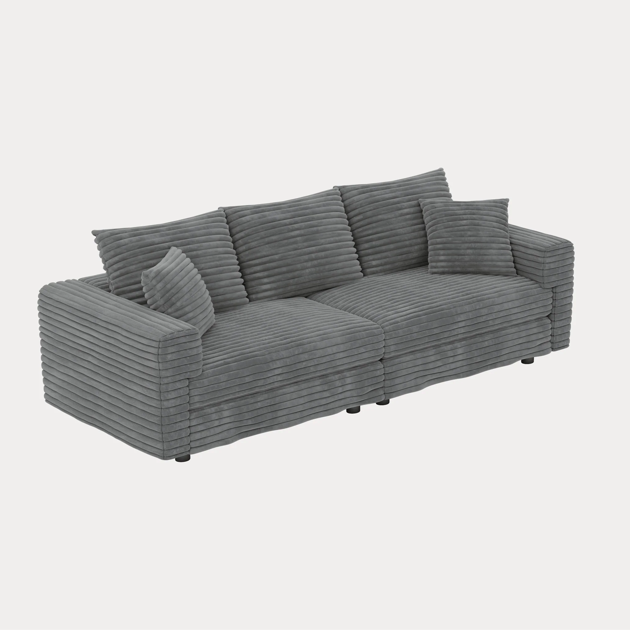4 Seat Sofa, Modern Comfy Upholstered Sofa Cloud Couch, Deep Seat Couches With Soft Pillows - Image 32