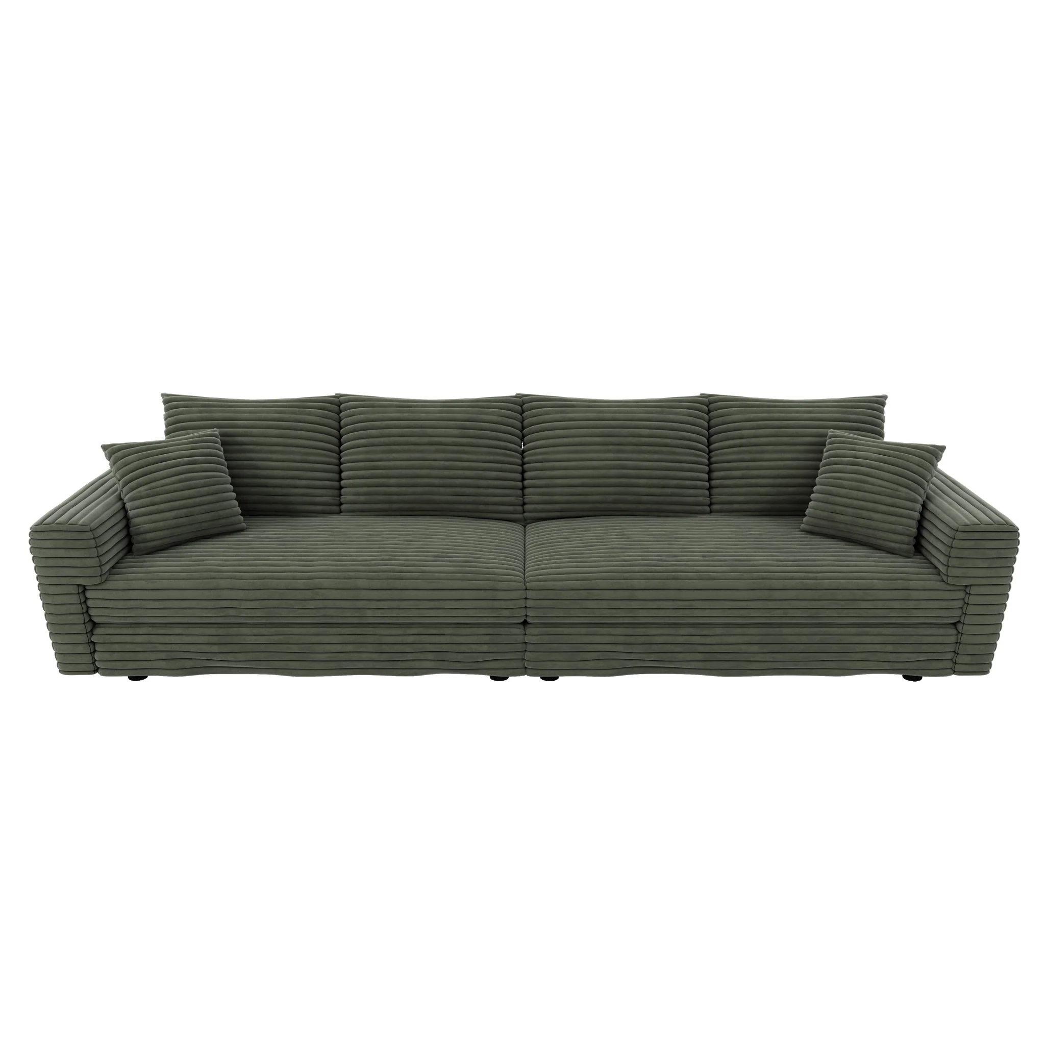 4 Seat Sofa, Modern Comfy Upholstered Sofa Cloud Couch, Deep Seat Couches With Soft Pillows - Image 34