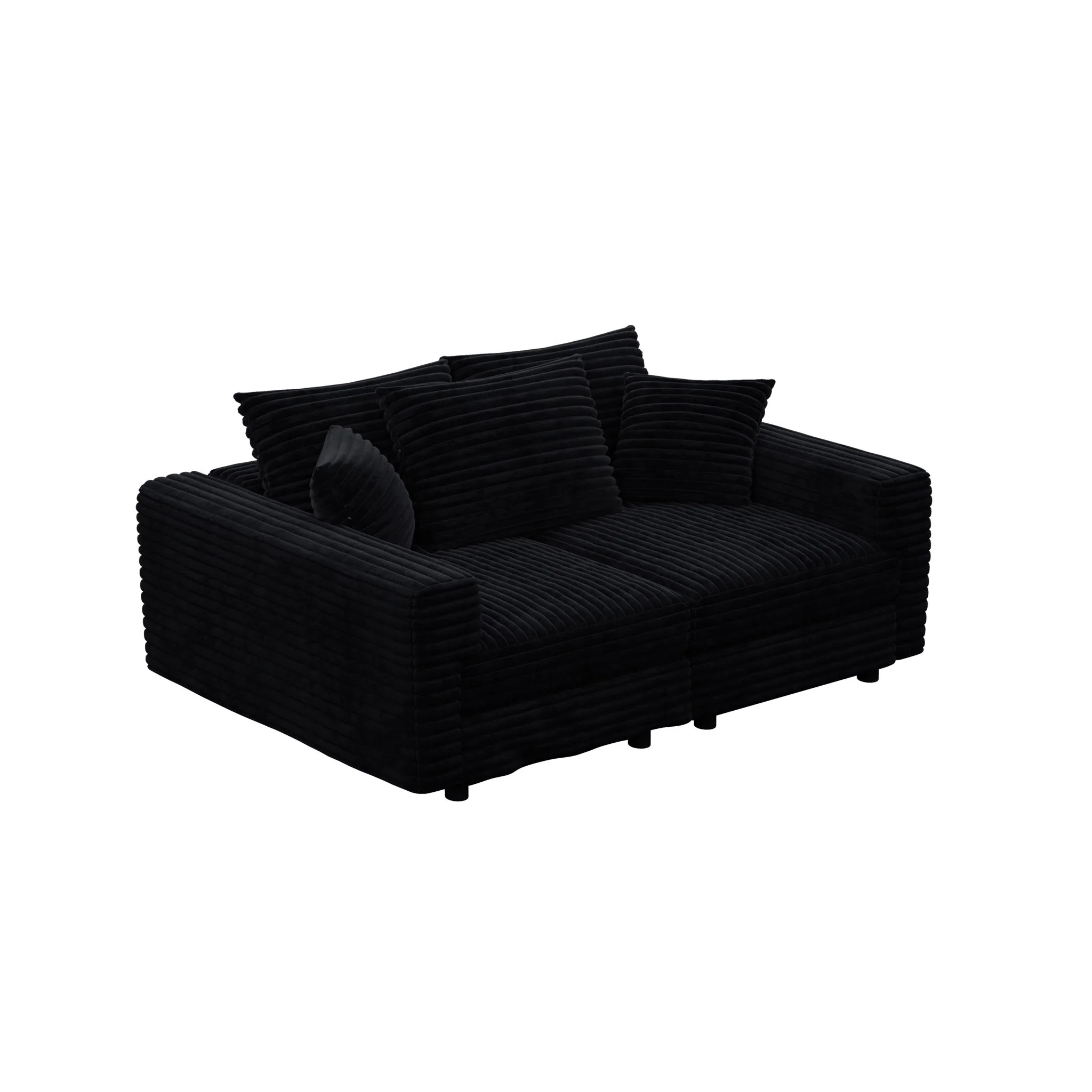 4 Seat Sofa, Modern Comfy Upholstered Sofa Cloud Couch, Deep Seat Couches With Soft Pillows - Image 49